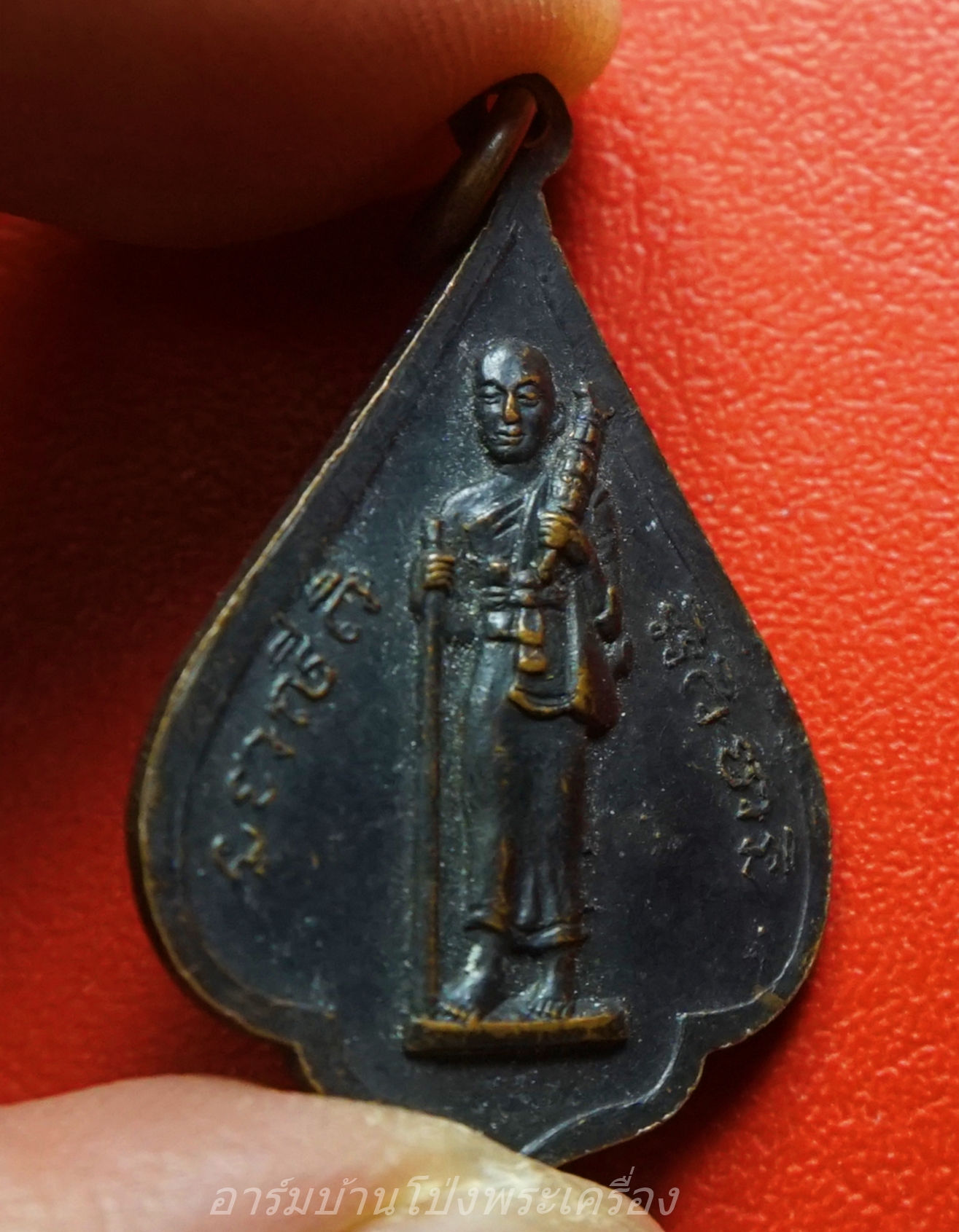 พระพุทธ หลังพระสิวลี วัดพิกุลทอง จ.สิงห์บุรี เนื้อทองแดง(องค์ที่1)