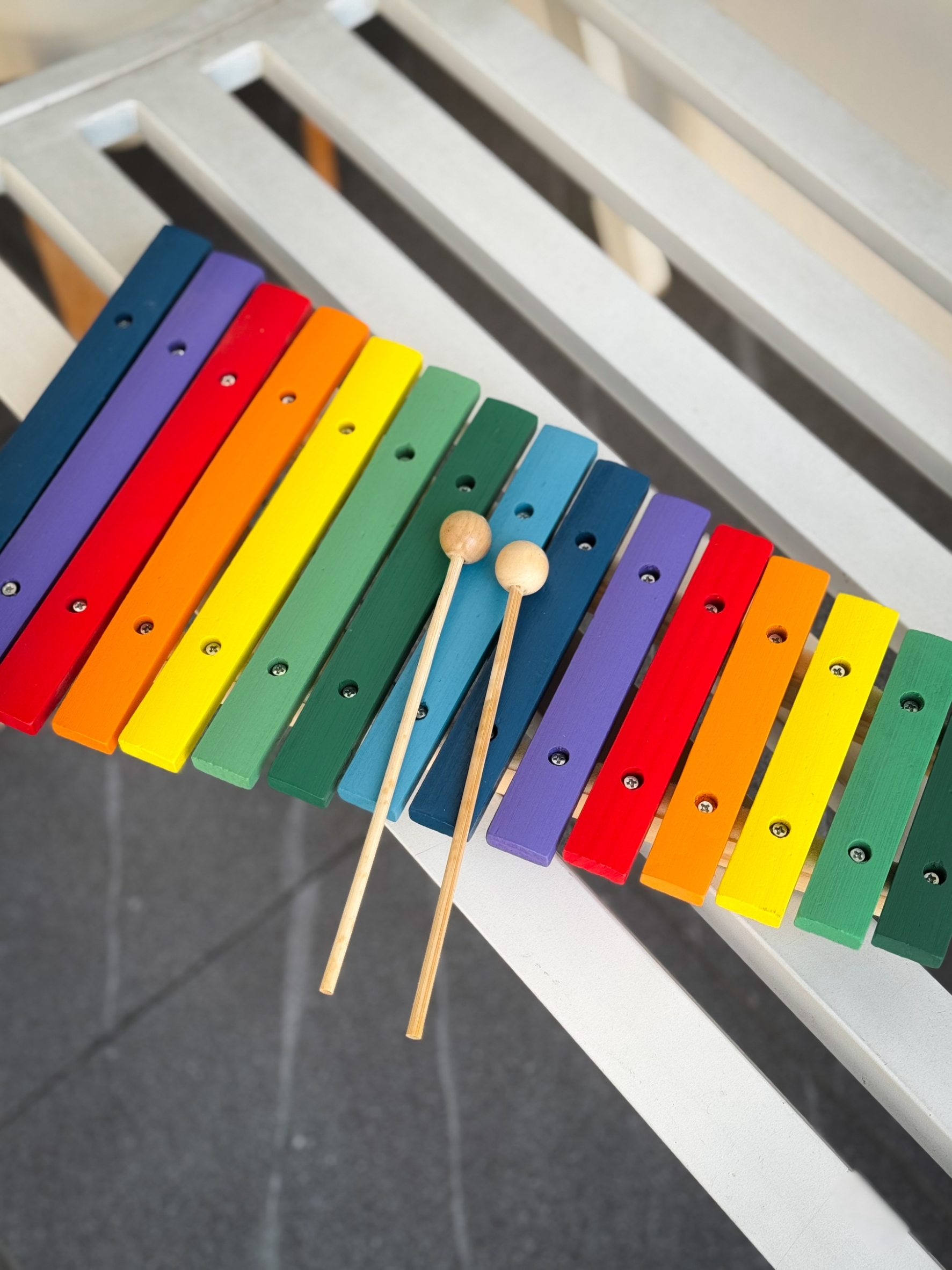 Babytime ระนาดเด็ก ไซโลโฟนไม้ xylophone ครบเสียง 15 เสียง สีสวยสดใส ฝึกสมาธิ พร้อมไม้ตี ของเล่นเด็ก