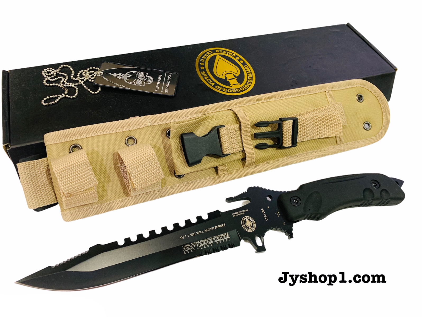 มีดเดินป่า มีดใบตาย Dark Operations Fighting Knives D17