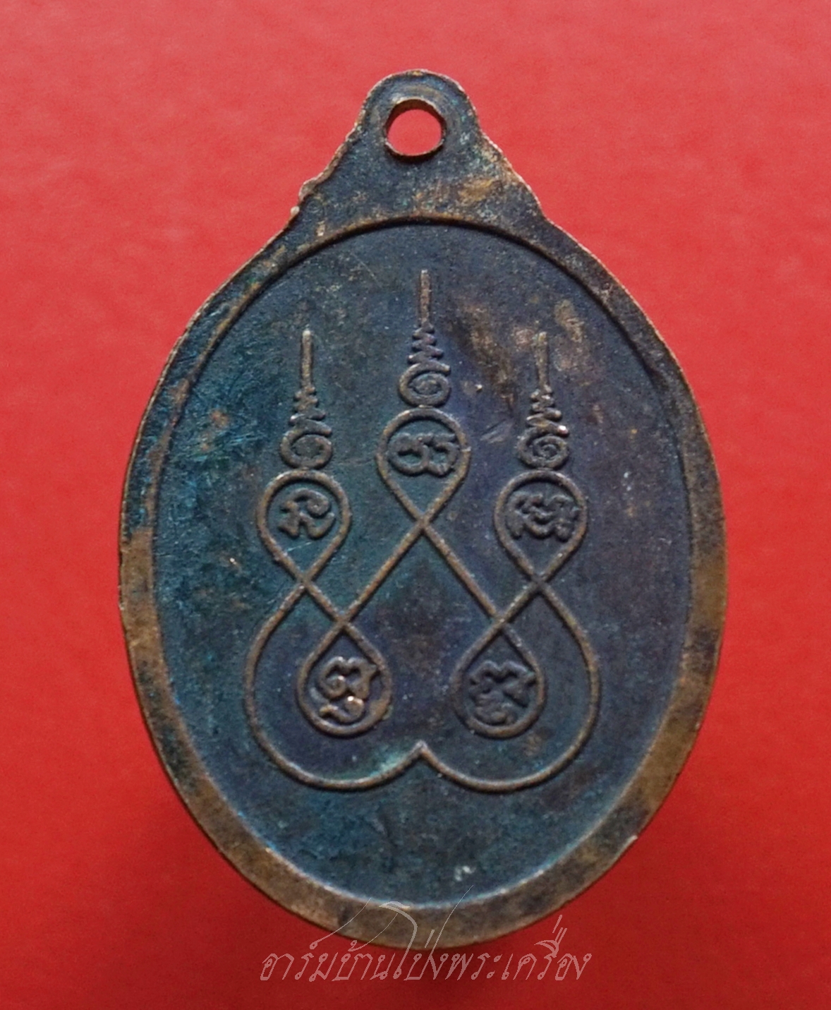 ปู่ฤาษีสิงหดาบส หลังยันต์ห้า เนื้อทองแดงรมดำ ไม่ทราบที่(องค์ที่3)