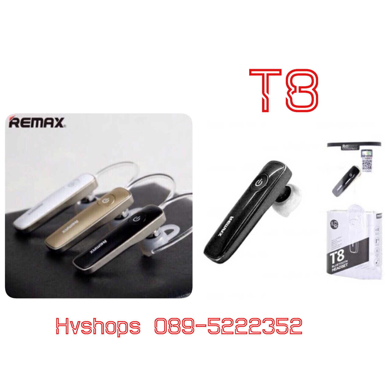หูฟัง bluetooth remax T8