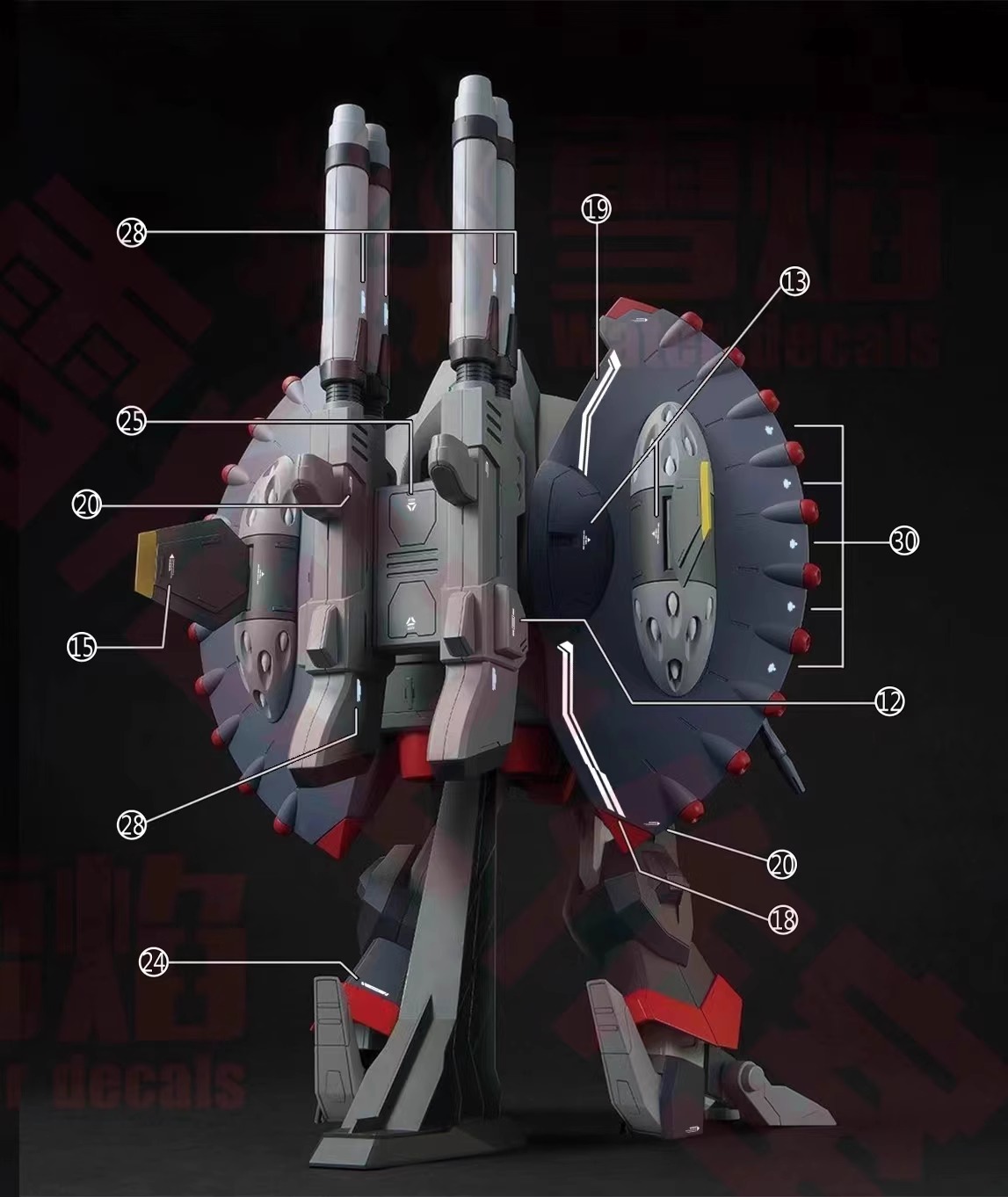 243 Water Decal HG1/144 Destroy Gundam ยี่ห่อ X-Y model