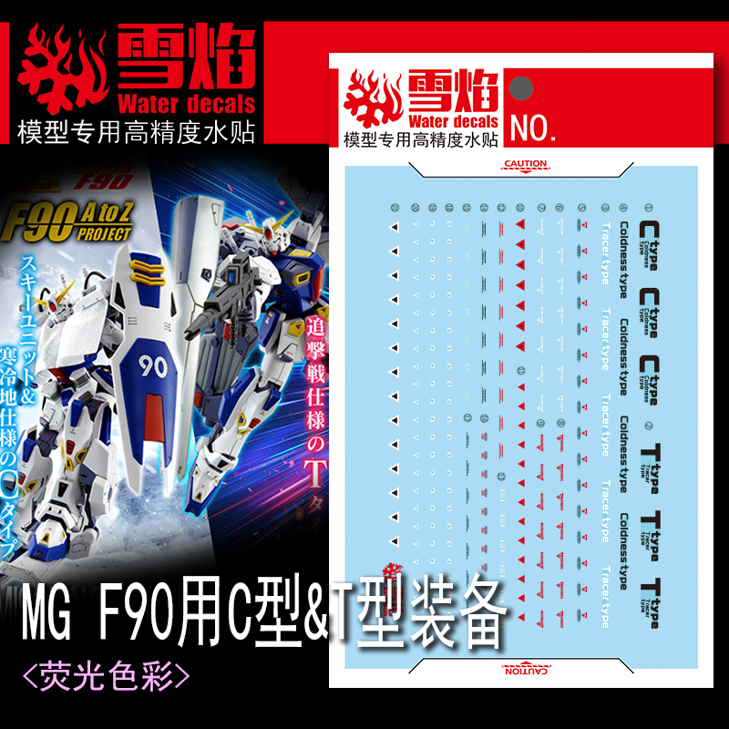 207 Water Decal MG1/100 Mission Pack C-Type & T-Type for Gundam F90 ยี่ห่อ X-Y model