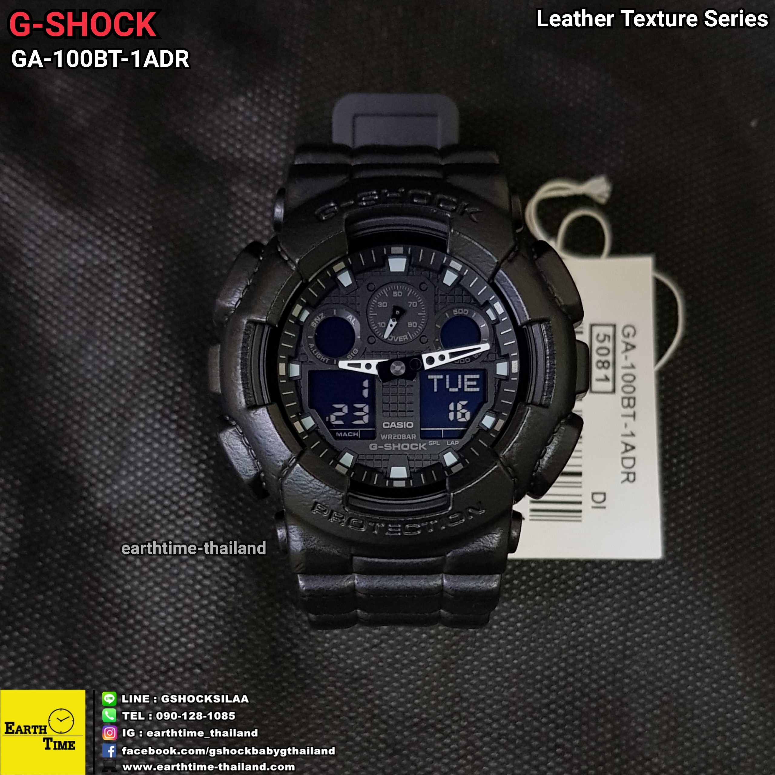 G-Shock Leather Texture Series ของใหม่แท้100% รับประกัน 1 ปี รุ่น GA-100BT-1A