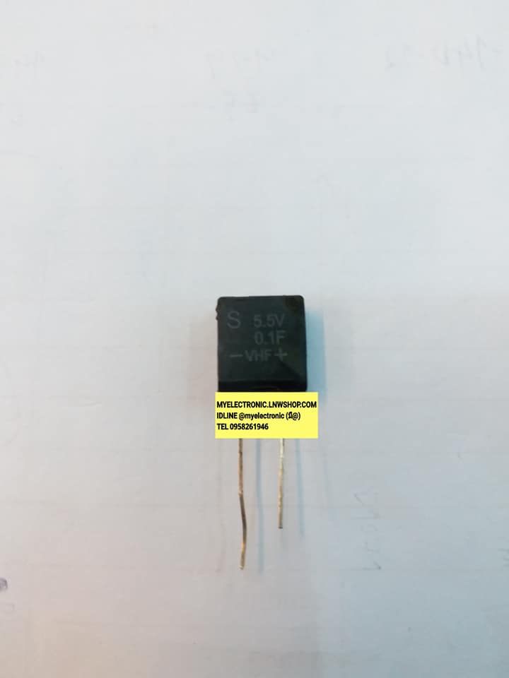ขาย 0.1F5.5V ทรงเหลี่ยมดำ, ทรงสี่เหลี่ยมดำ คาปาซิเตอร์ CAPACITOR 104 5.5V ราคา ตัวล่ะ . . . . หน่วย บาท