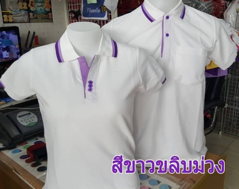 สีขาวขลิบม่วง