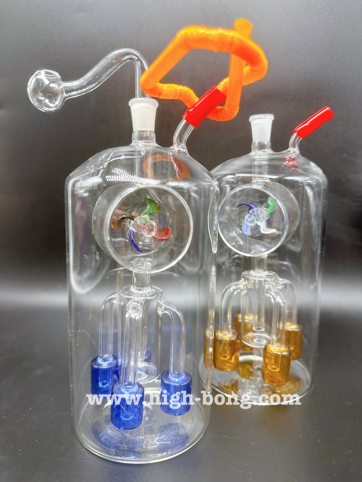 Dutch Mill Fourth Percolators Glass Bong (12 cm.)(Brown)