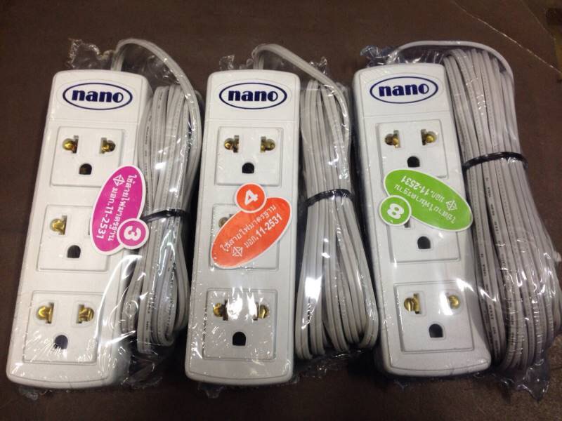 รางไฟ ปลั๊กพ่วง Nano ขนาด 4 เมตร
