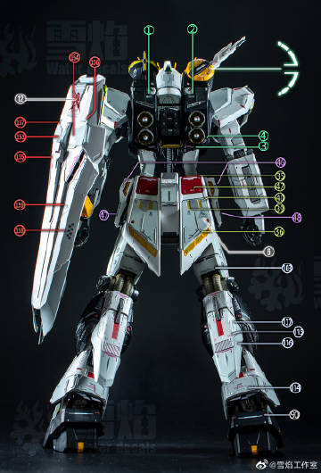 216 Water Decal 1/60 Nu Gundam Metal structure ยี่ห่อ X-Y model