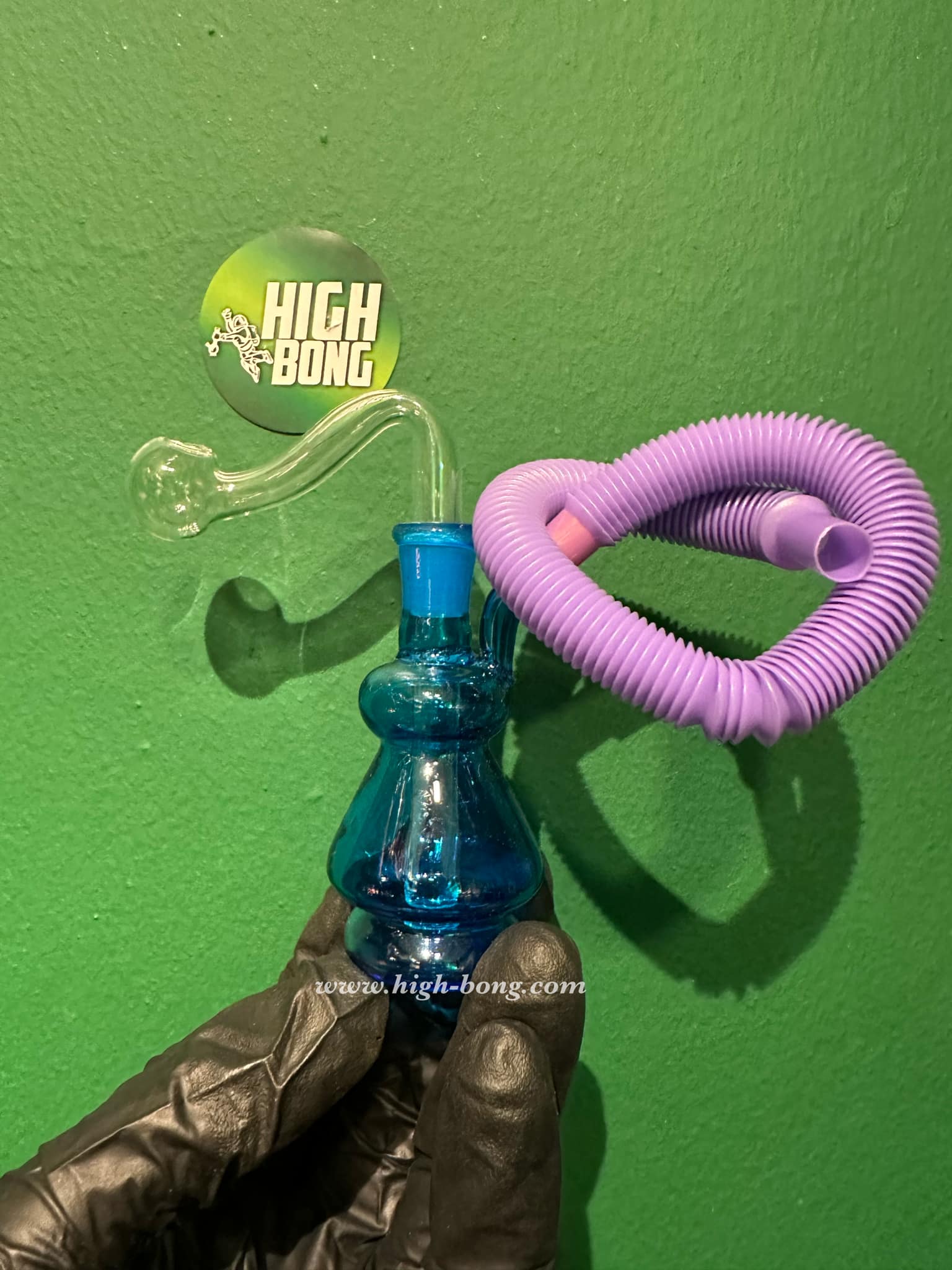 Colorsful Glass Bong (7cm.)(Blue)