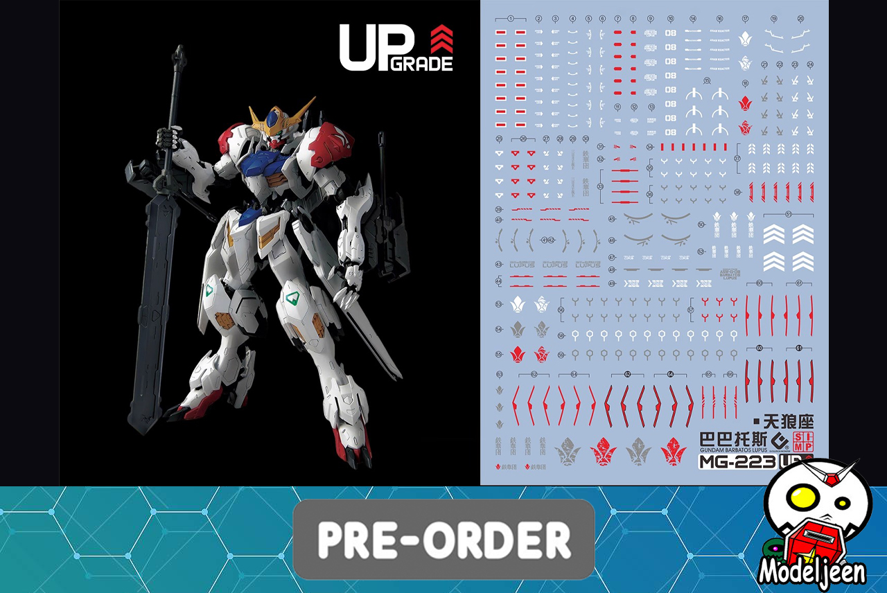 Preorder 252 Water Decal MG1/100 Gundam Barbatos Lupus ยี่ห้อ S.I.M.P. Model Decal