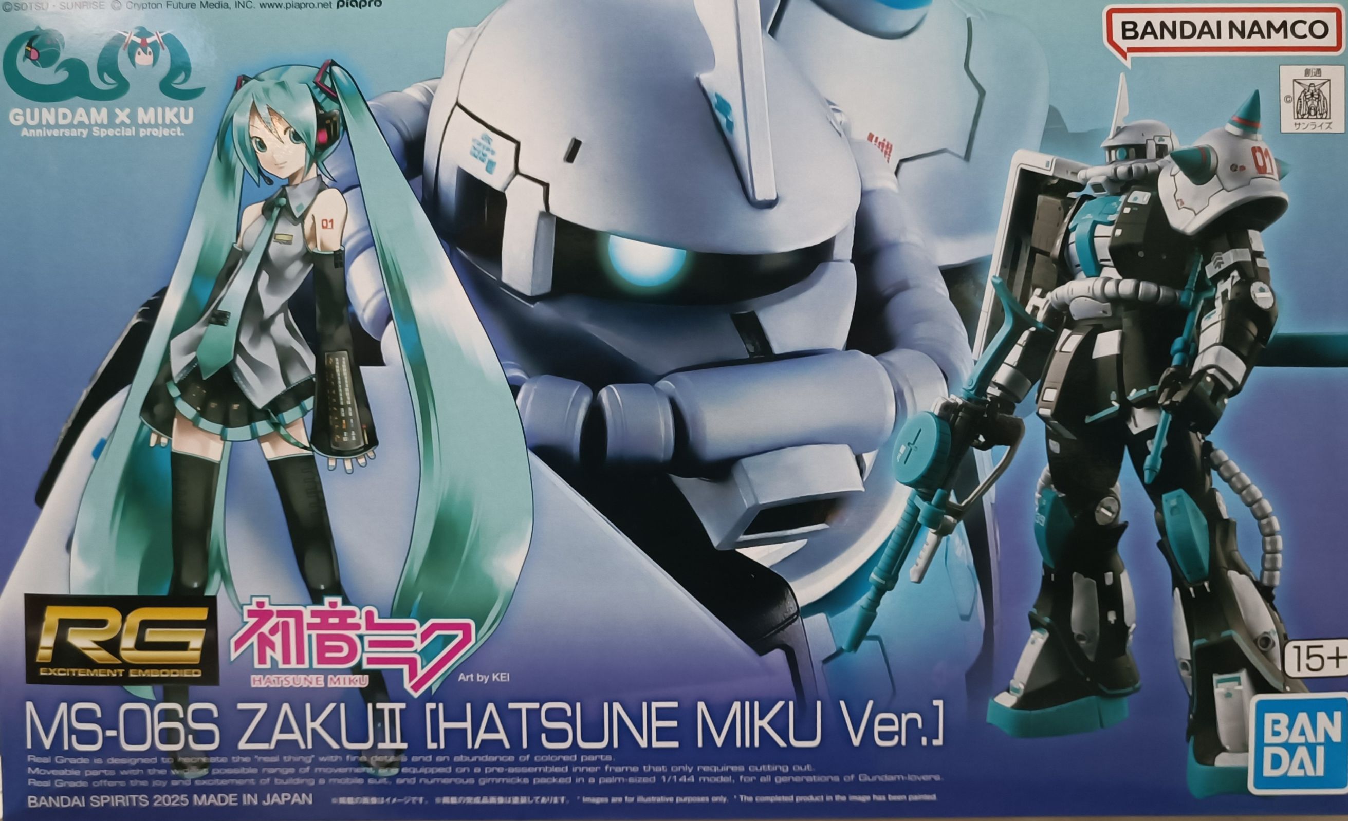 (P-bandai) RG1/144 MS-06S ZakuⅡ [HATSUNE MIKU Ver.]