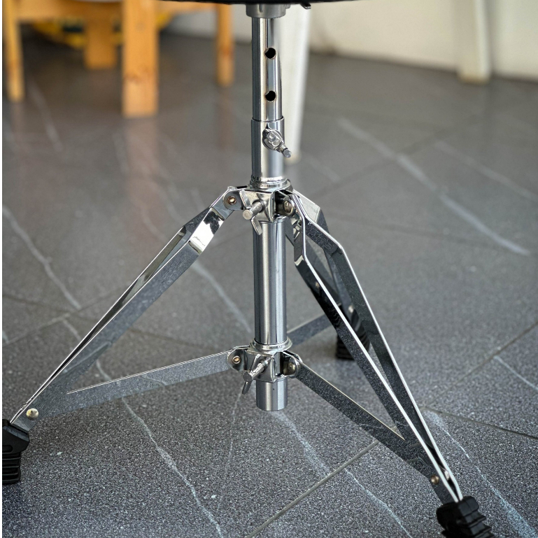 เก้าอี้กลอง Overspeed เบาะทรงกลม ขาโครเมี่ยมคู่ เก้าอี้ตีกลอง รับน้ำหนักได้ดี เบาะกลมหุ้มหนัง ปรับระดับได้