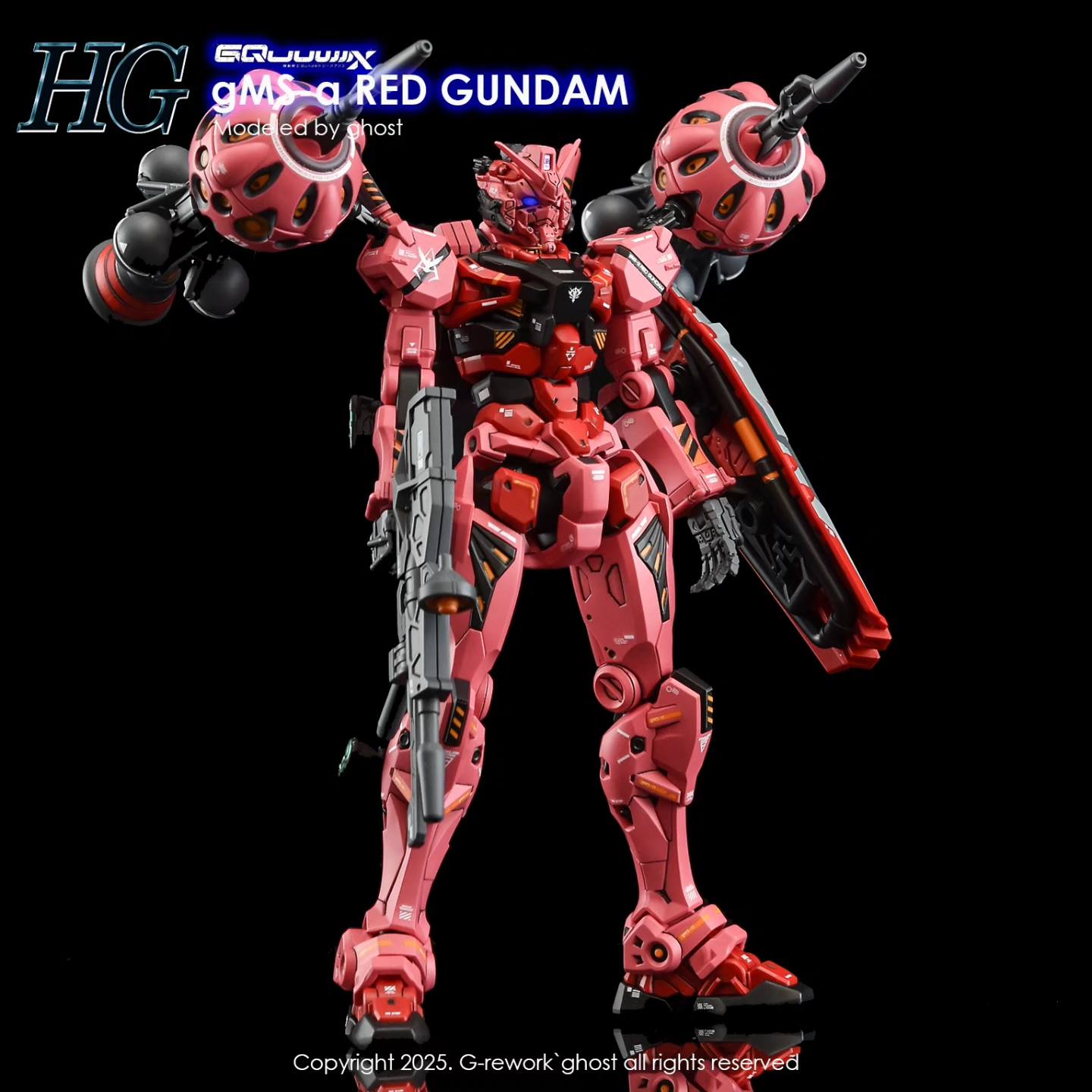 Water Decal 243 HG1/144 Red Gundam (GQ) ยี่ห้อ Ghost Decal