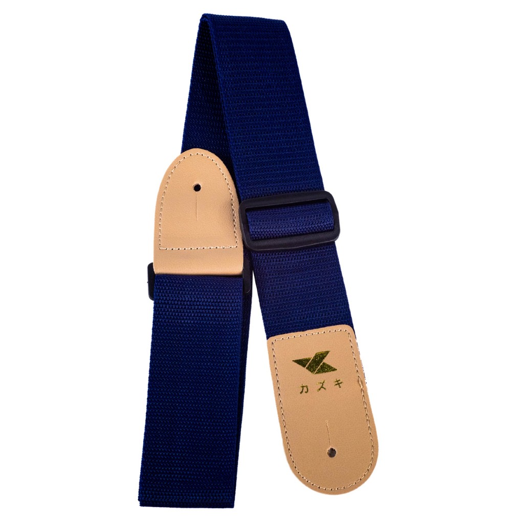 Kazuki สายสะพายกีตาร์โปร่ง Guitar strap กีตาร์ไฟฟ้า เบส เนื้อผ้าดี สายสะพาย สายกีตาร์สีน้ำเงิน ปรับระดับได้
