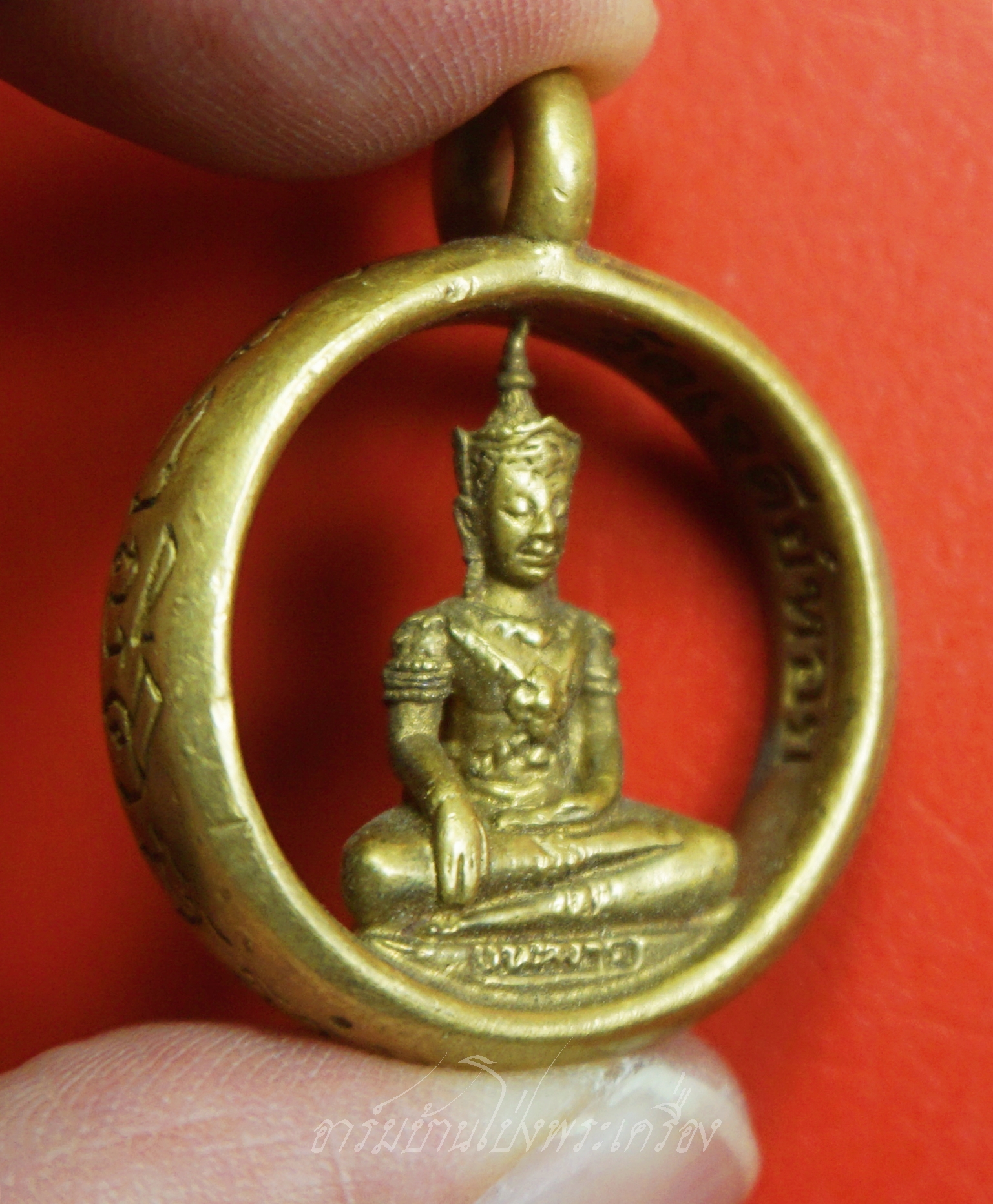 พระนฤมิตรรัตนชนะมาร หลวงพ่อทองกลึง วัดเจดีย์หอย เนื้อทองเหลือง(องค์ที่1)