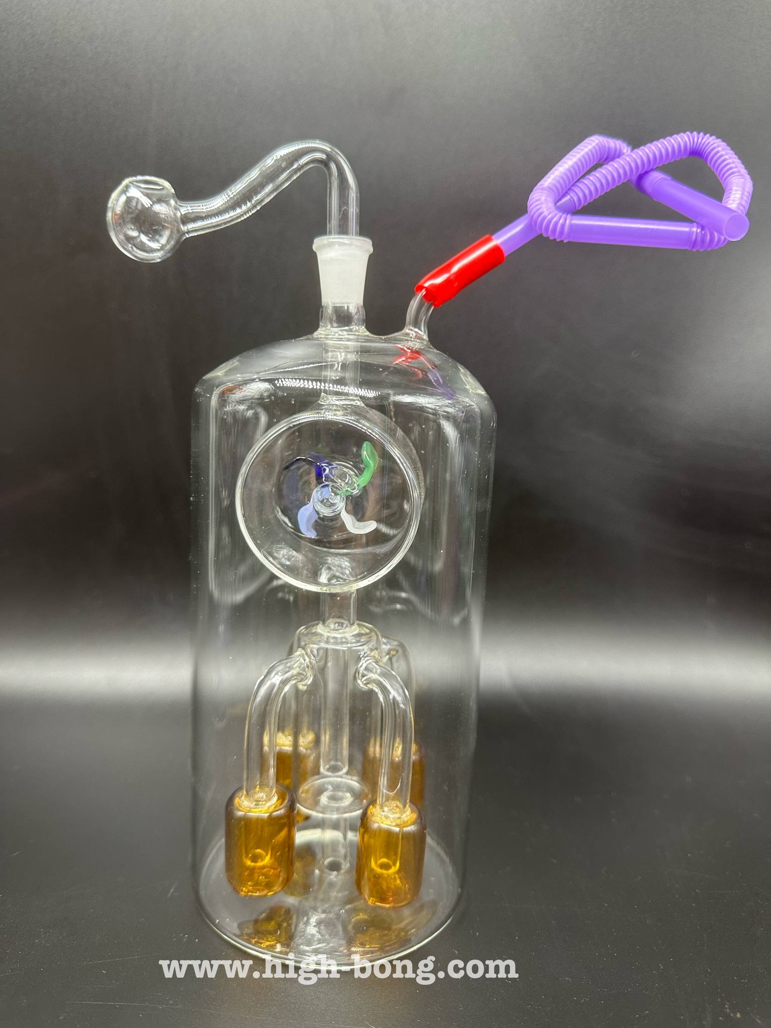 Dutch Mill Fourth Percolators Glass Bong (12 cm.)(Brown)