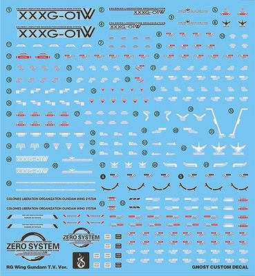 Water Decal 048 RG Wing Gundam ยี่ห่อ Ghost-Decal