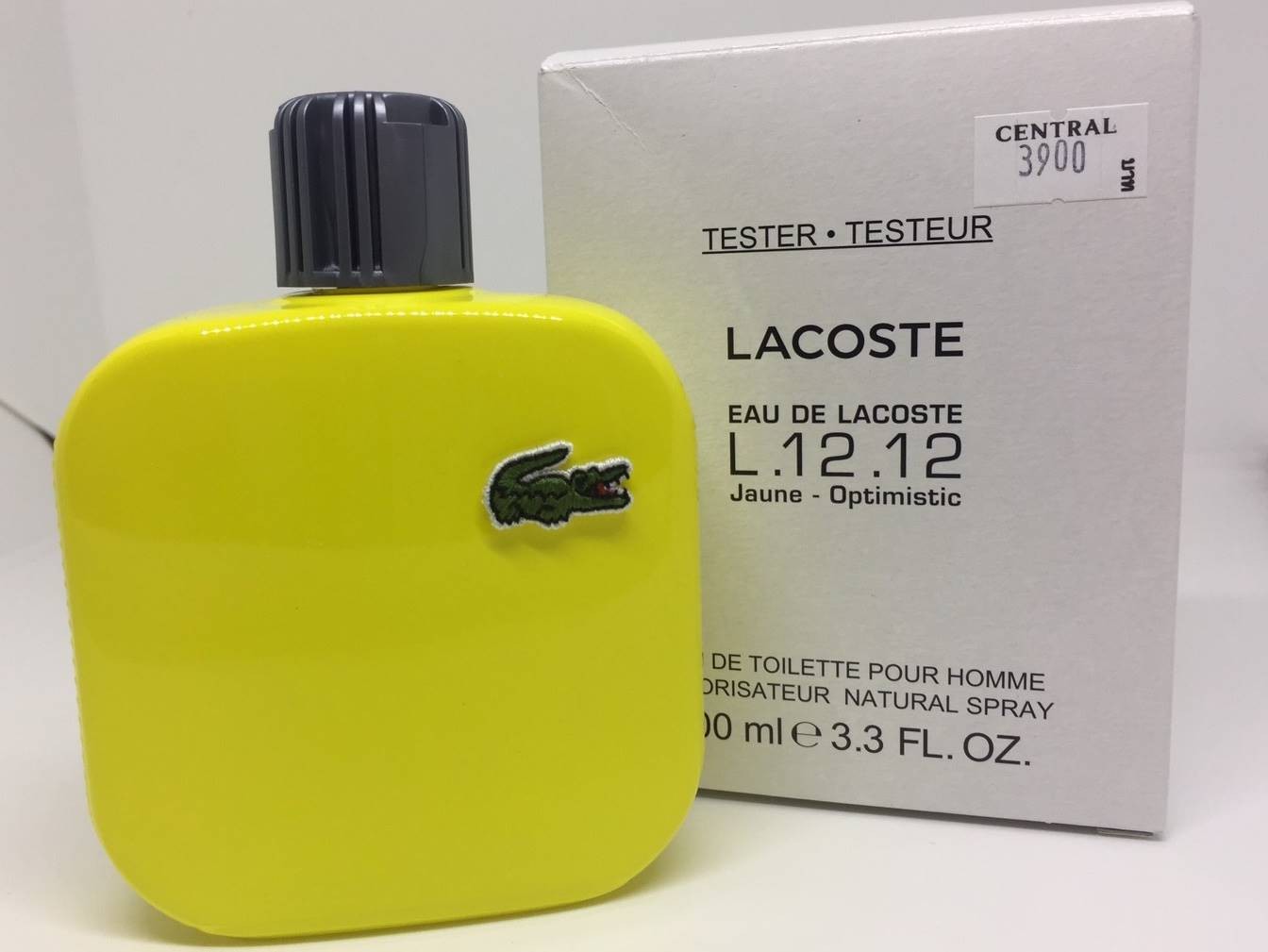 Tester Lacoste L.12.12. Jaune Optimistic EDT 100ml. น้ำหอมแท้ 100%