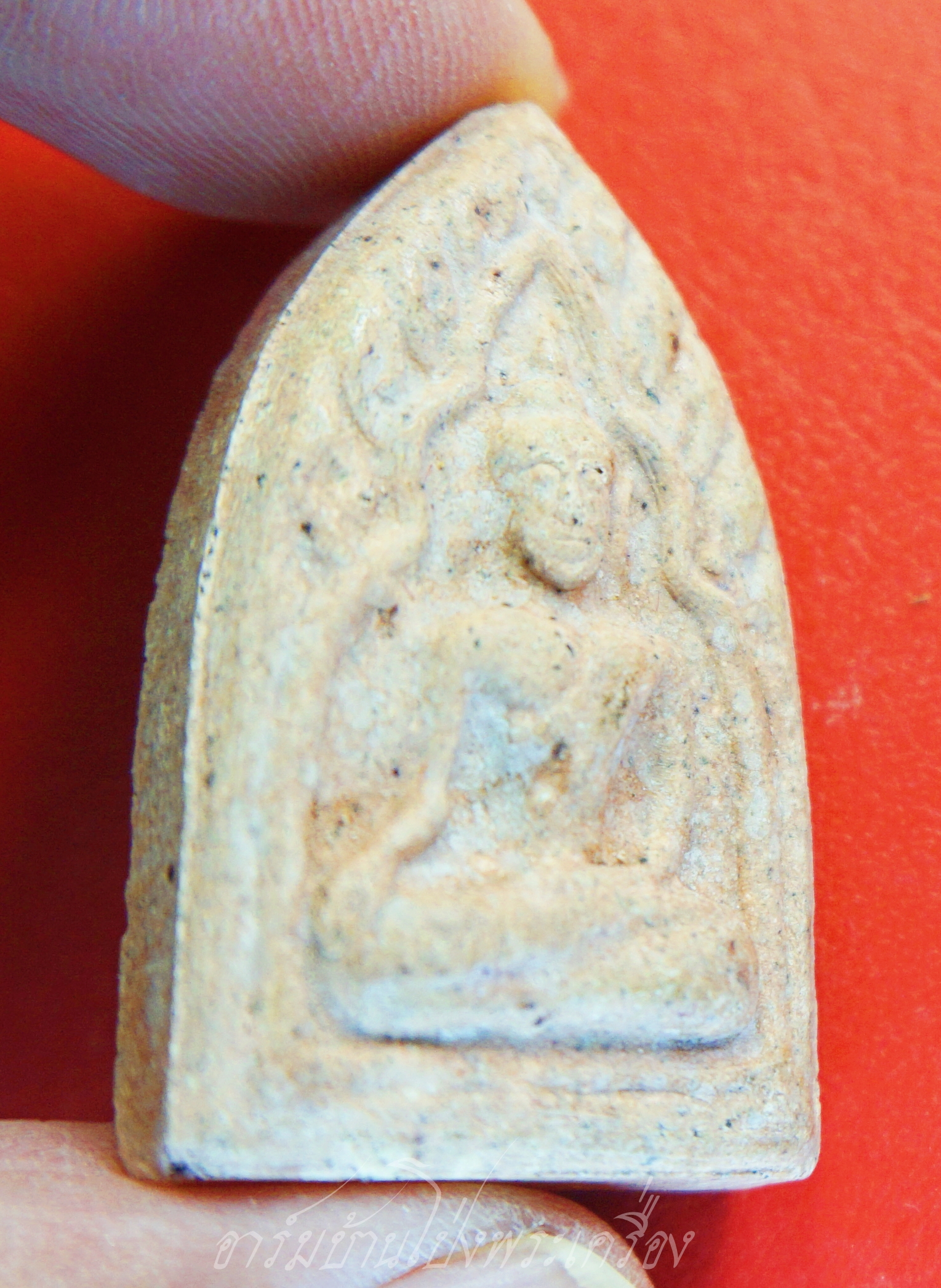 หลวงพ่อวิรัช วัดดีบอน ขุนแผน ฝังพลอย เนื้อผงสีน้ำตาล(องค์ที่่1)