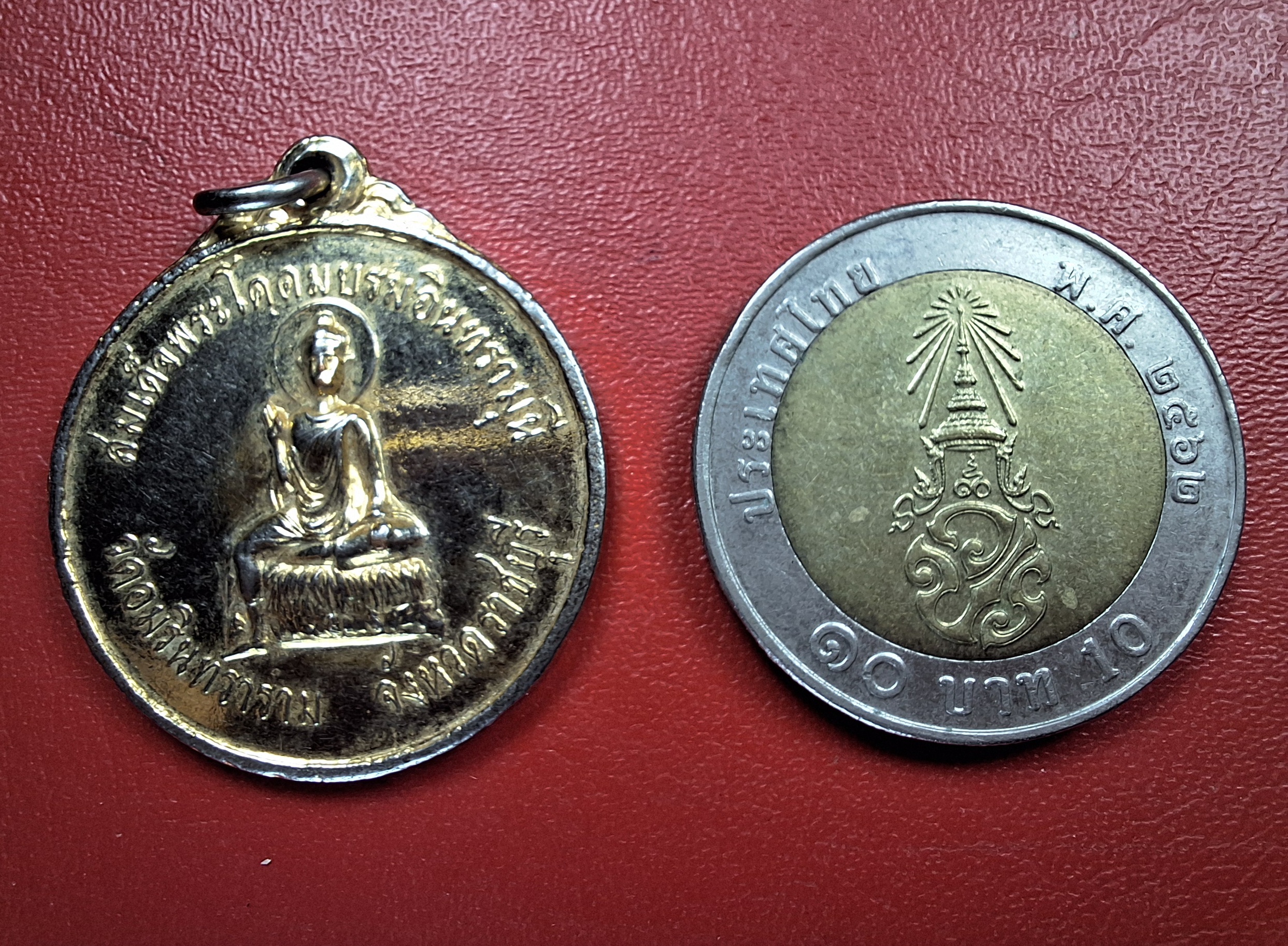 สมเด็จพระโคดมบรมอินทรามุนี วัดอมรินทราราม ที่ระลึกการสร้างพระอุโบสถจตุรมุข ปี๒๕๑๙ เนื้อกะไหล่ทอง(องค์ที่1)