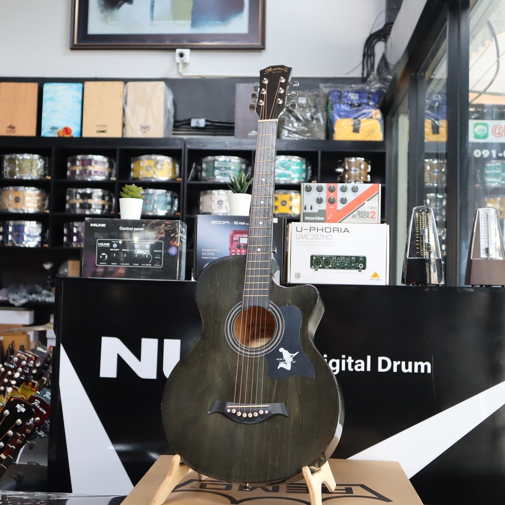 กีต้าร์โปร่ง Martin lee รุ่น ML-38C สีเทาดำ