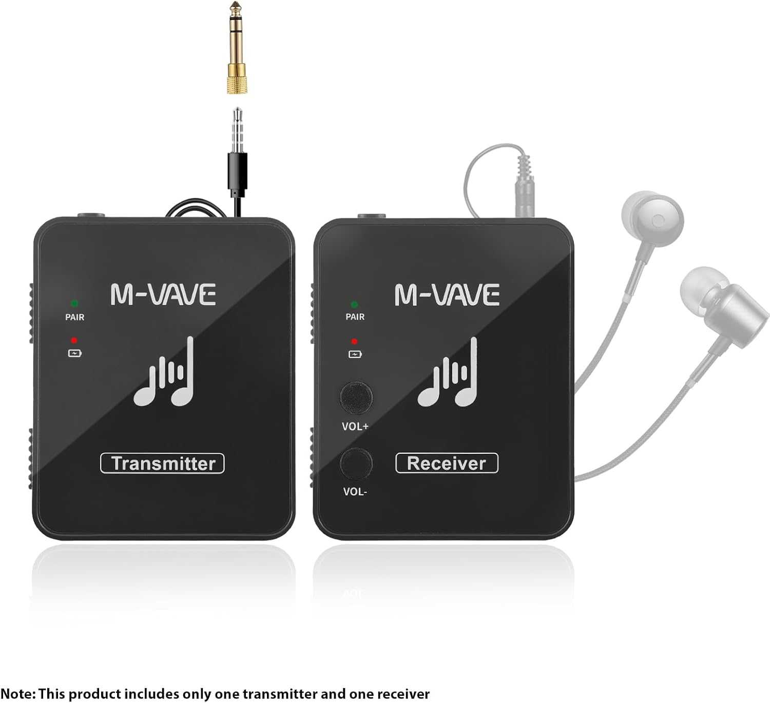 M-VAVE WP-10 2.4 GHz Wireless In-Ear Monitor System ระยะการส่งข้อมูลไกลถึง 30 เมตร