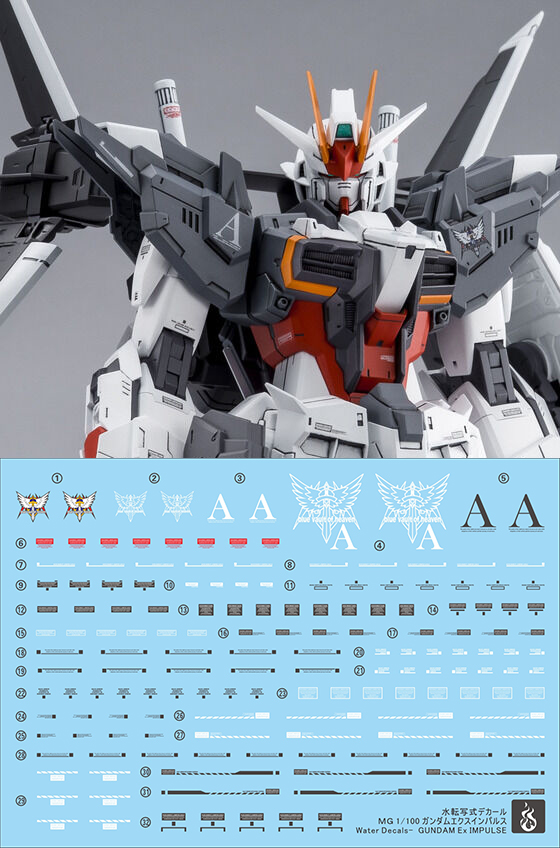 Water Decal 118 MG 1/100 GUNDAM EX IMPULSE ยี่ห่อ Ghost-Decal