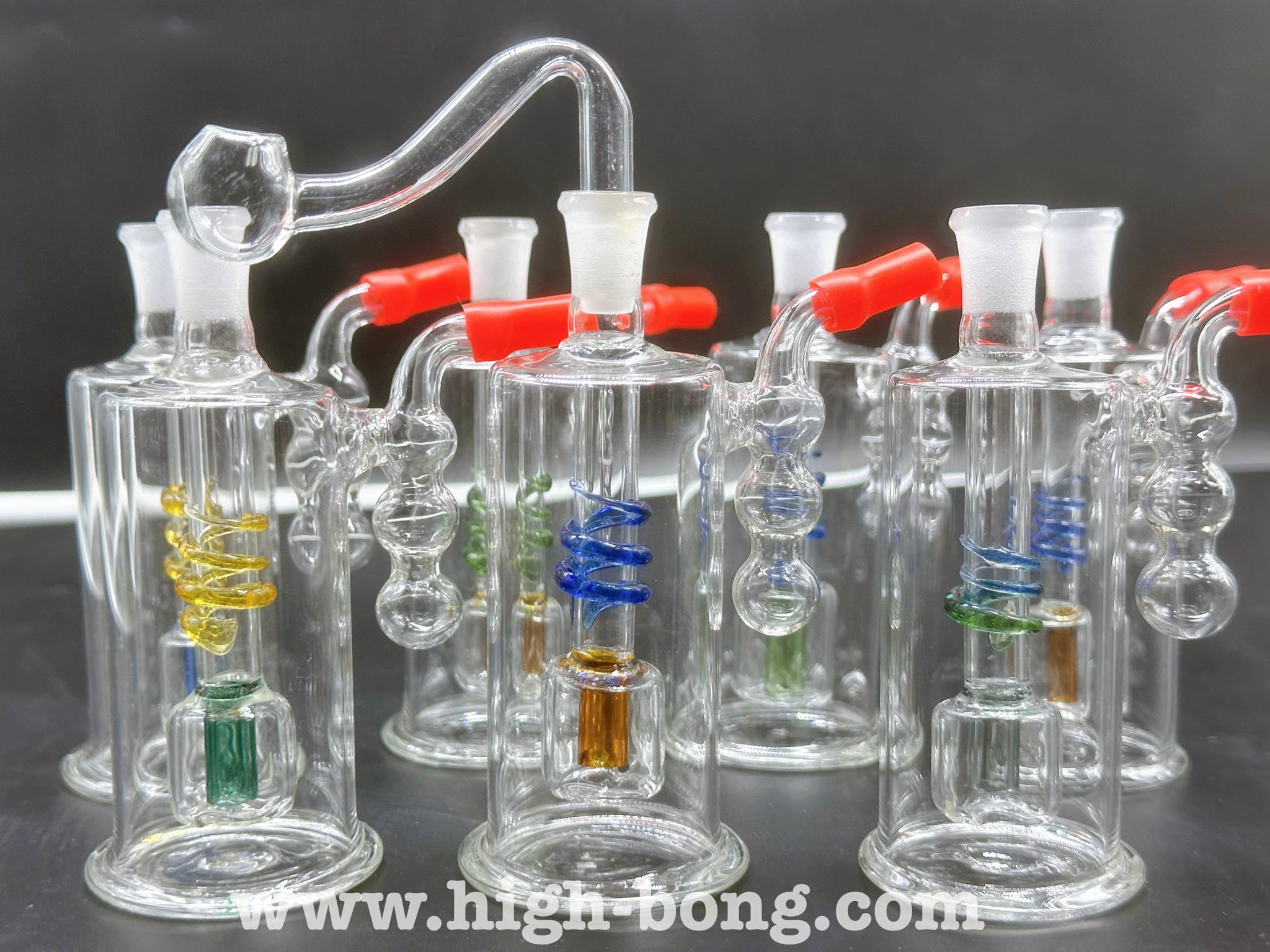 Triple Marble Joint Glass Bong (8 cm.)