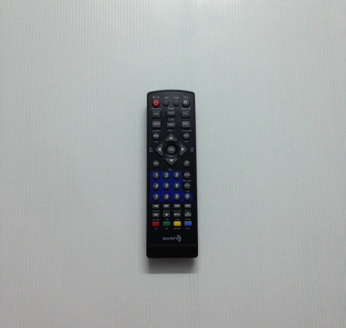 รีโมทกล่องดิจิตอลทีวี Sonore