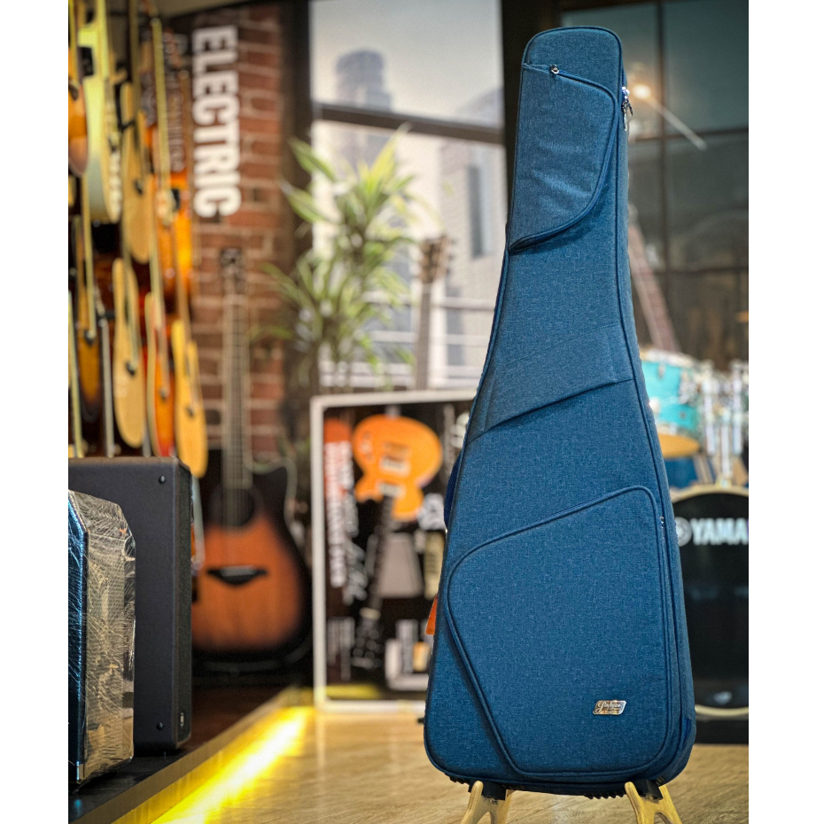 Jinchuan ซอฟท์เคสเบส สียีนส์กรม B-2022 กระเป๋าเบส บุฟองน้ำหนามาก กระเป๋าเบส มีที่รองคออย่างดี มีหูหิ้ว/สะพายหลังได้