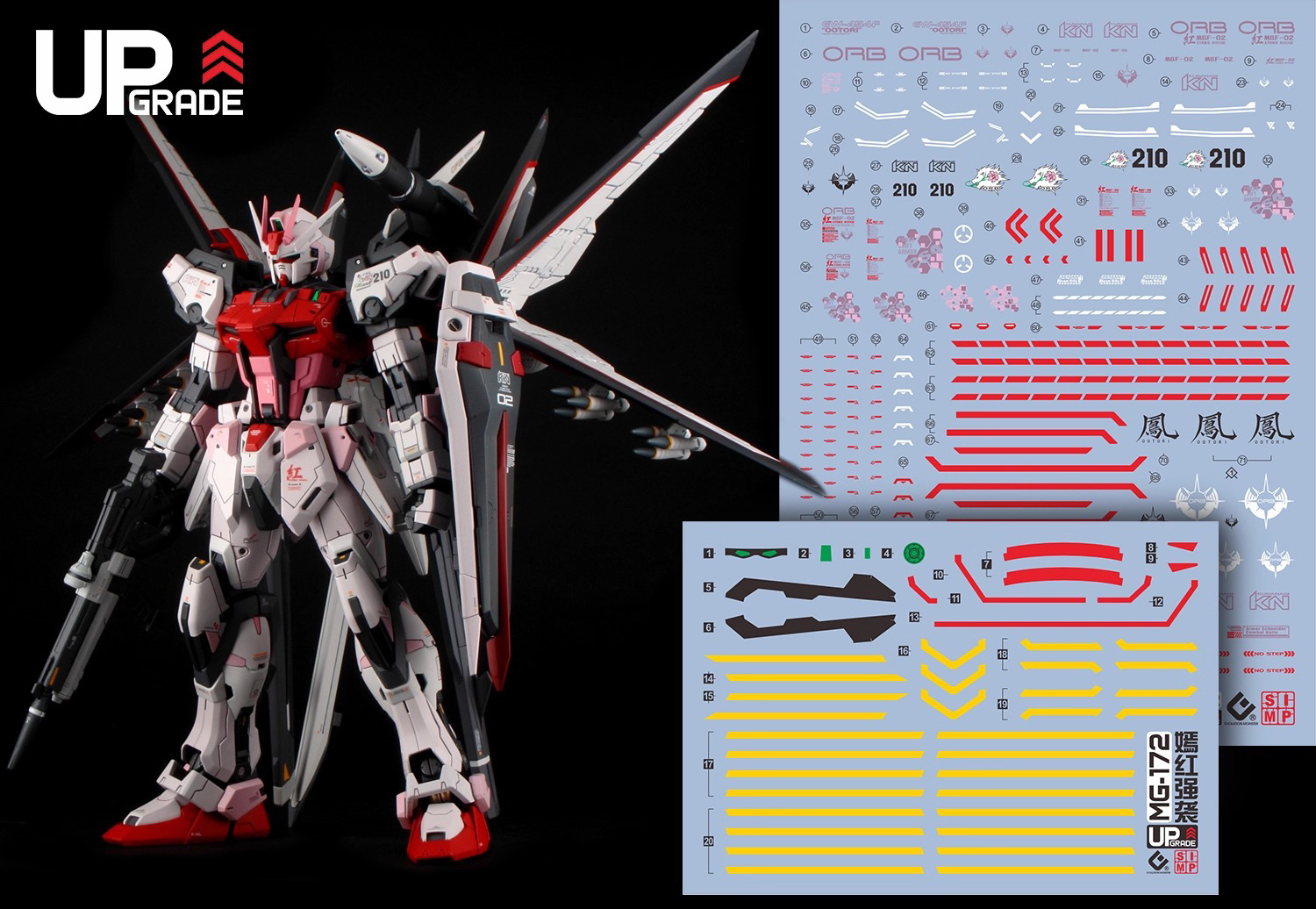 128 Water Decal MG1/100 MBF-02+EW454F Strike Rouge Otori Equipment Ver.RM ยี่ห่อ S.I.M.P. Model Decal
