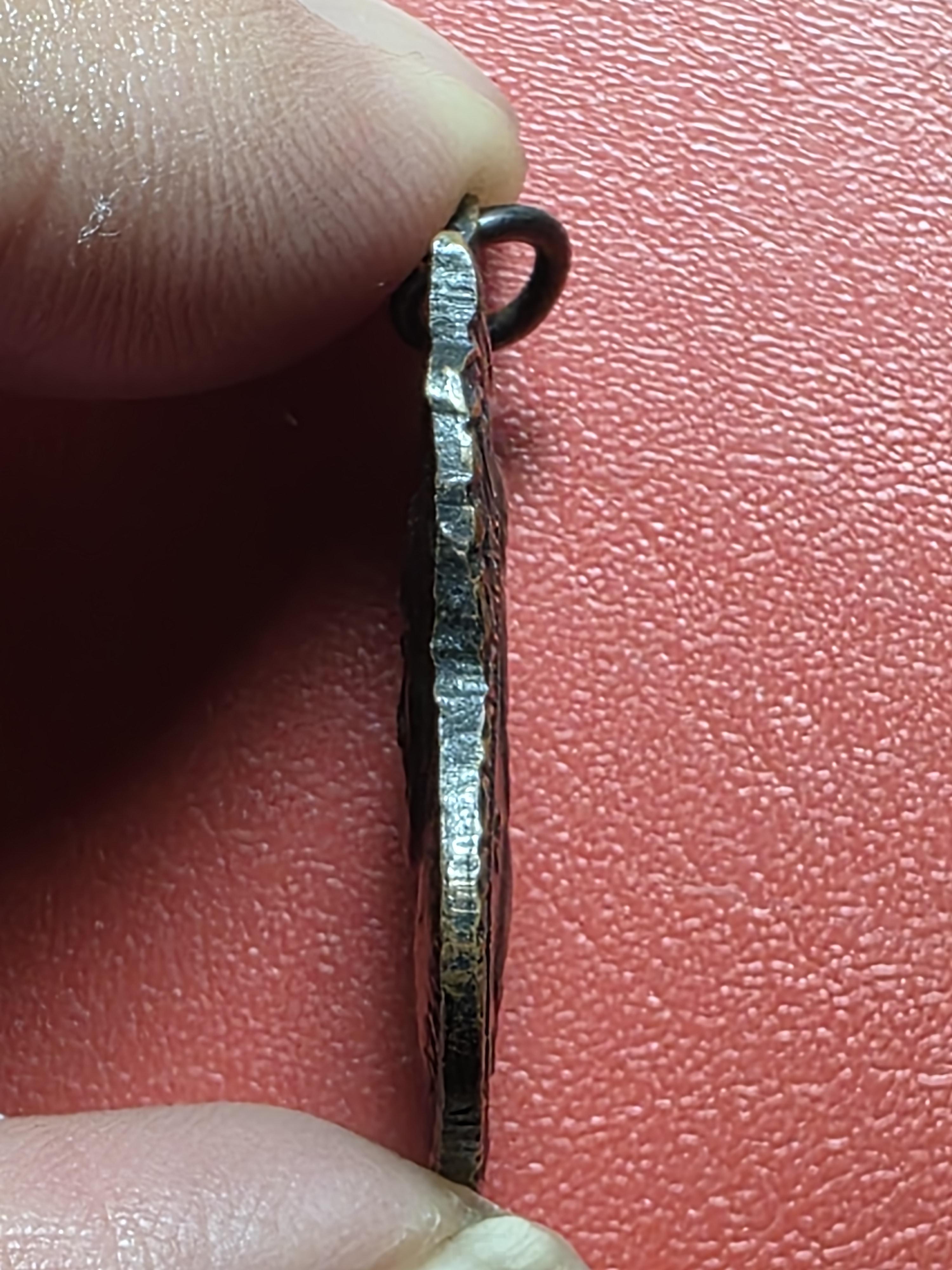 พระครูหัน วัดสระตะโก หลังหลวงพ่อขัน บล๊อกวงเดือนเต็ม ส หางสั้นนิยม หายากสุดๆ เนื้อทองแดง(องค์ที่1)