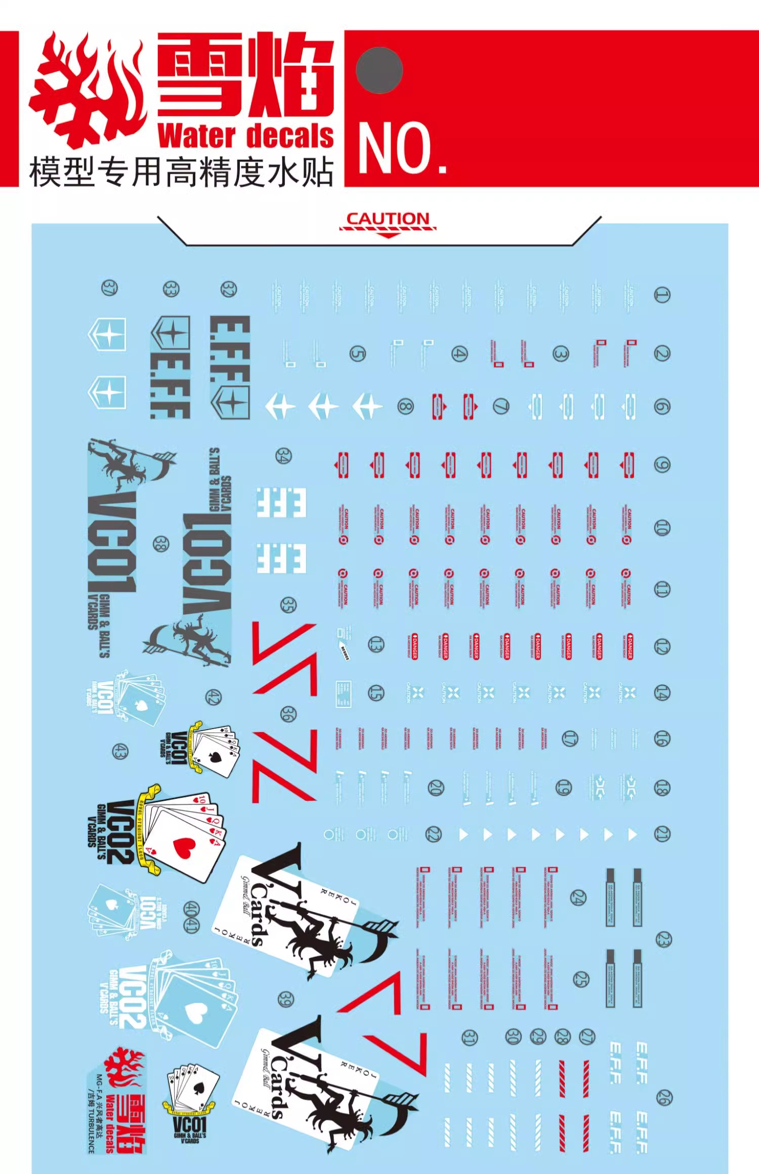 Water Decal 247 MG1/100 Gundam Stormbringer ยี่ห่อ XY-model