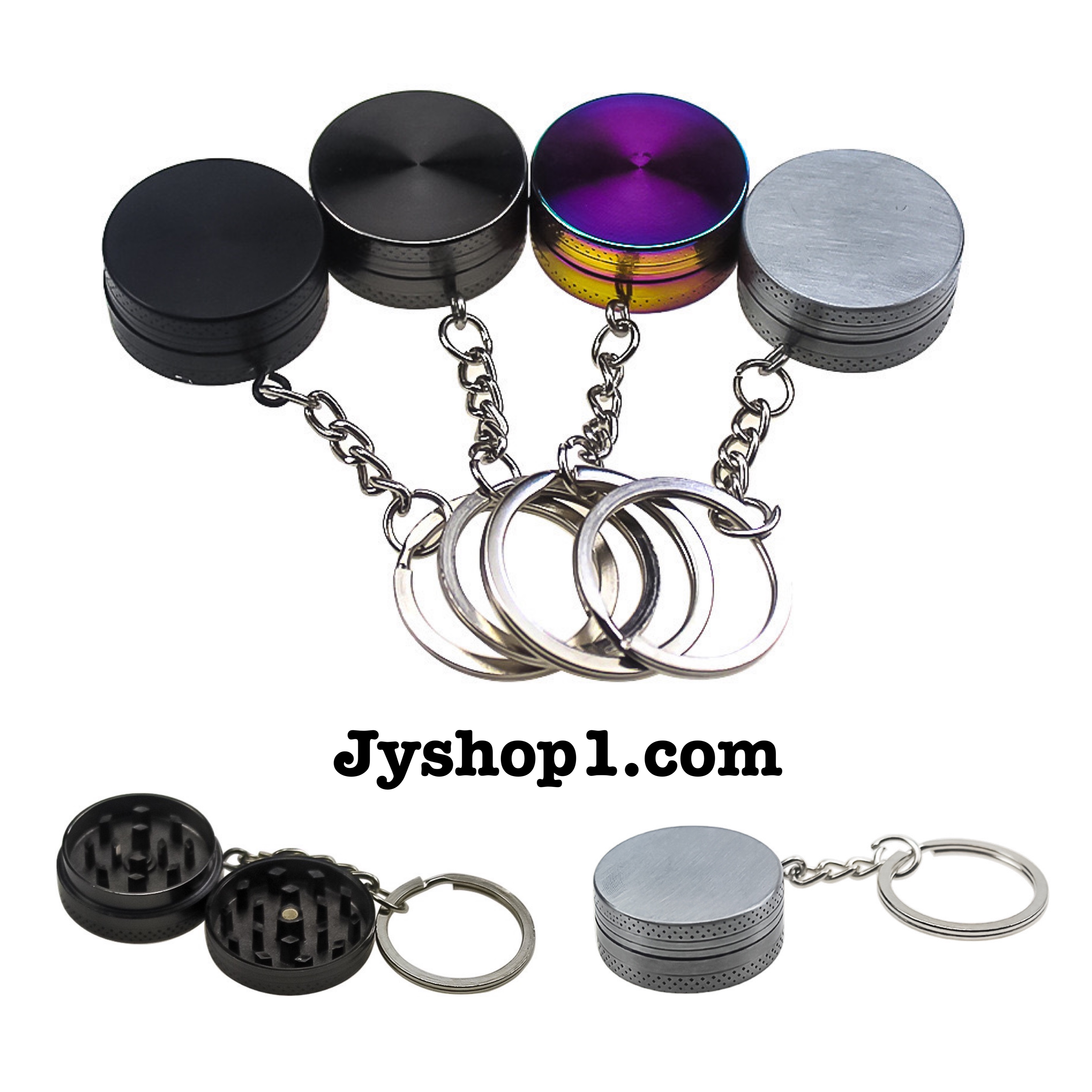 เครื่องบดสมุนไพร ที่บดสมุนไพร 30 mm 2 ชั้น แบบพวงกุญแจ พร้อมส่ง ราคาถูก