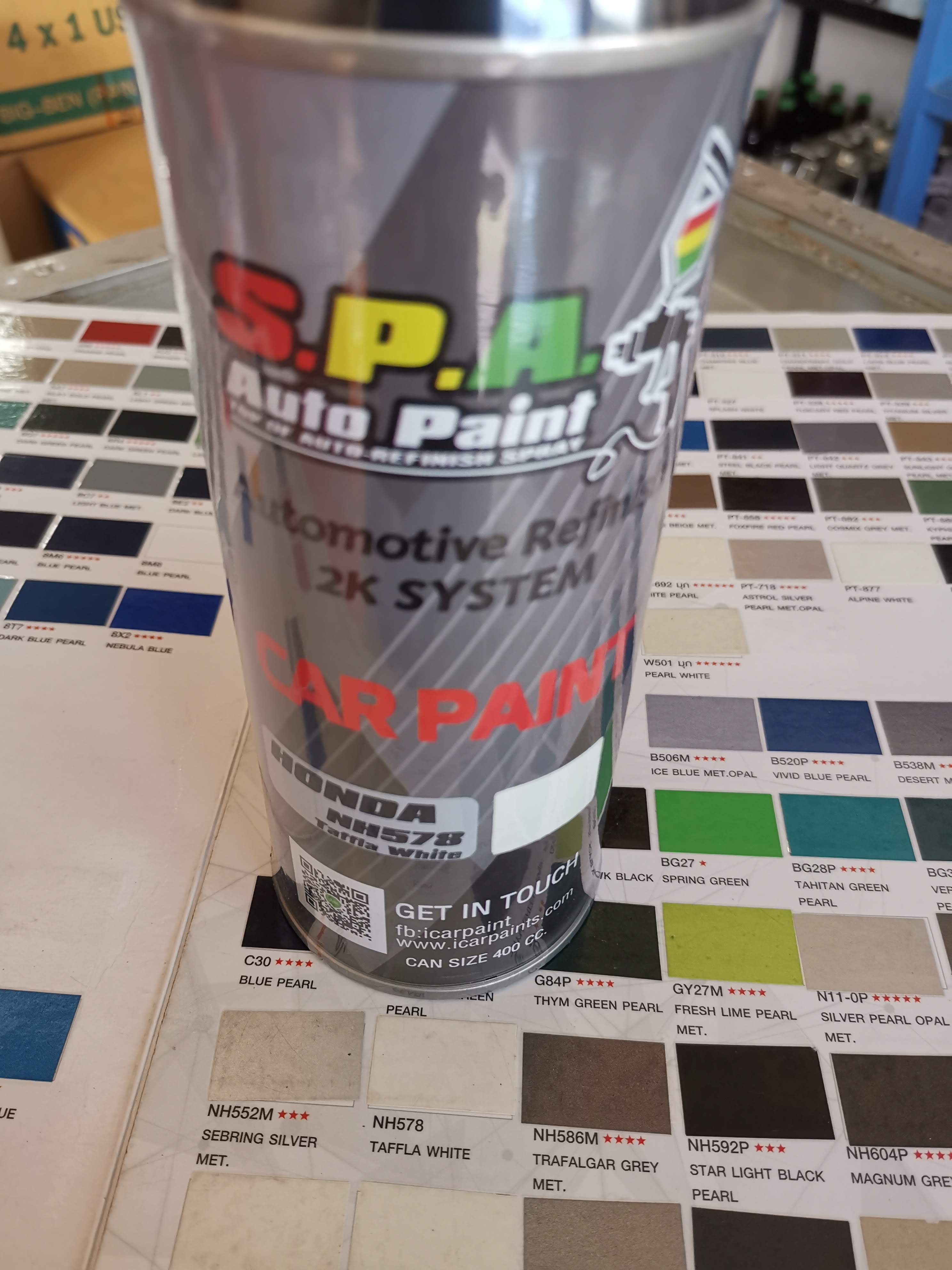 สีสเปรย์พ่นรถยนต์ สีขาว Honda NH578