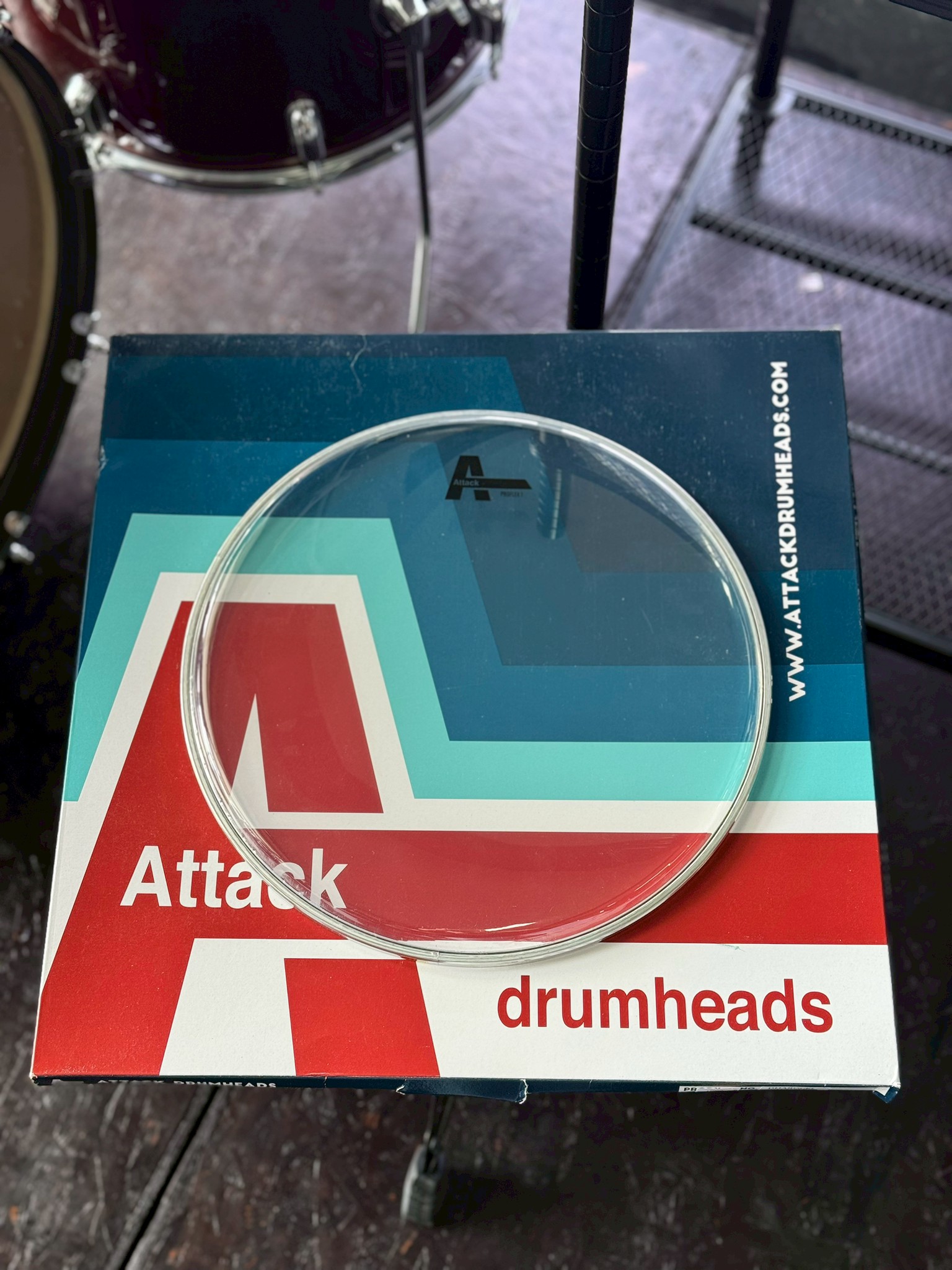 ชุดหนังกลอง Attack DHAROCKI 4-Pack 10 12 14C 16 ขนาด 10/12/14/16 หนังกลองชั้นเดียว หนา 10 มิล วัสดุพิเศษ Dynaflex 1แพ็ค4ใบ
