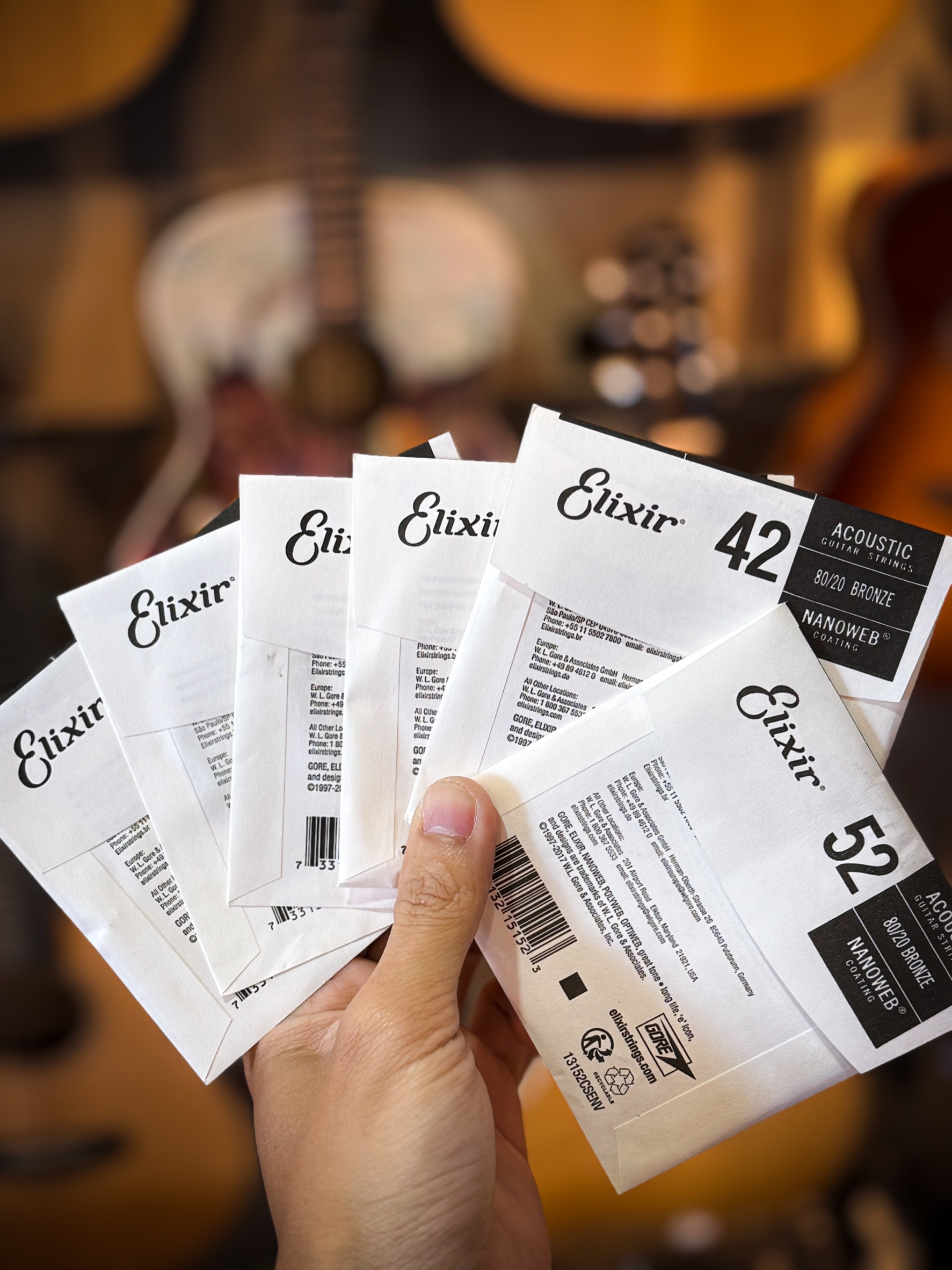 สายกีตาร์โปร่ง Elixir เบอร์ 11/52 Bronze 80/20 11027