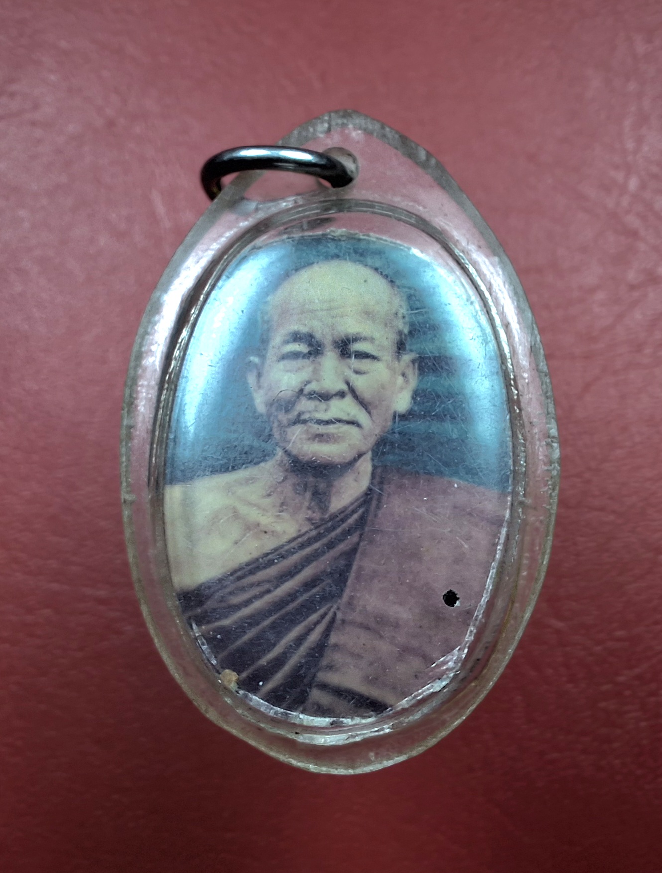 หลวงพ่อเม้ย วัดลาดเมธังกร รูปถ่าย ปี๒๕๓๑ หลังปั๊มตราวัด(องค์ที่1)