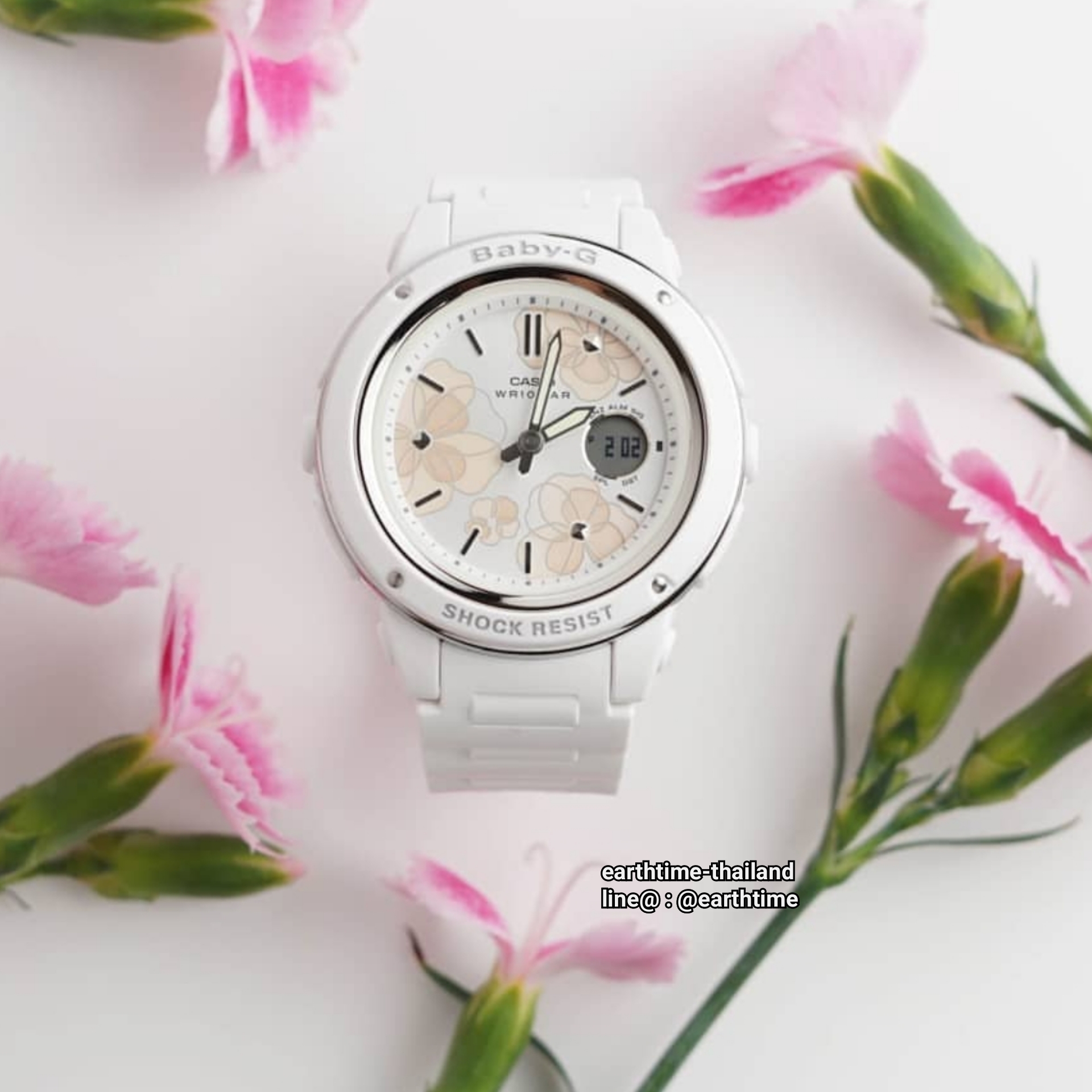 Baby-G Floral Patterns Series ของใหม่แท้100% รับประกัน 1 ปี รุ่น BGA-150FL-7A