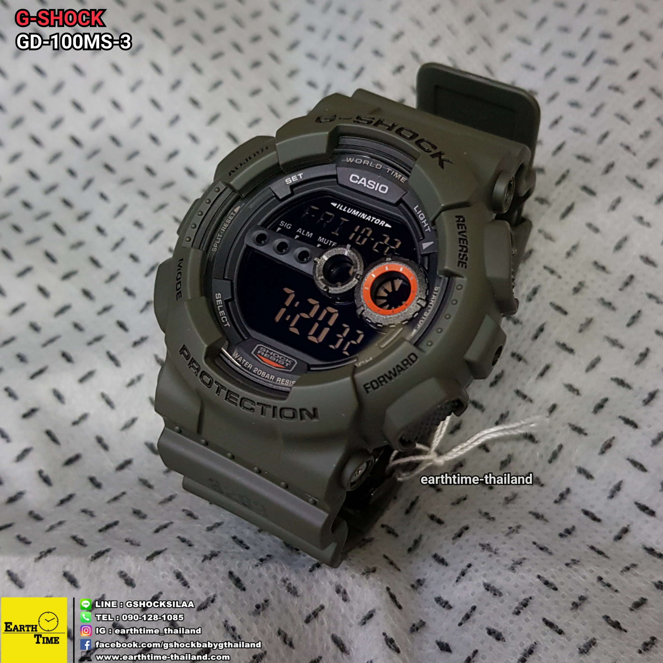 G-Shock ของใหม่แท้100% รับประกัน 1 ปี GD-100MS-3ER
