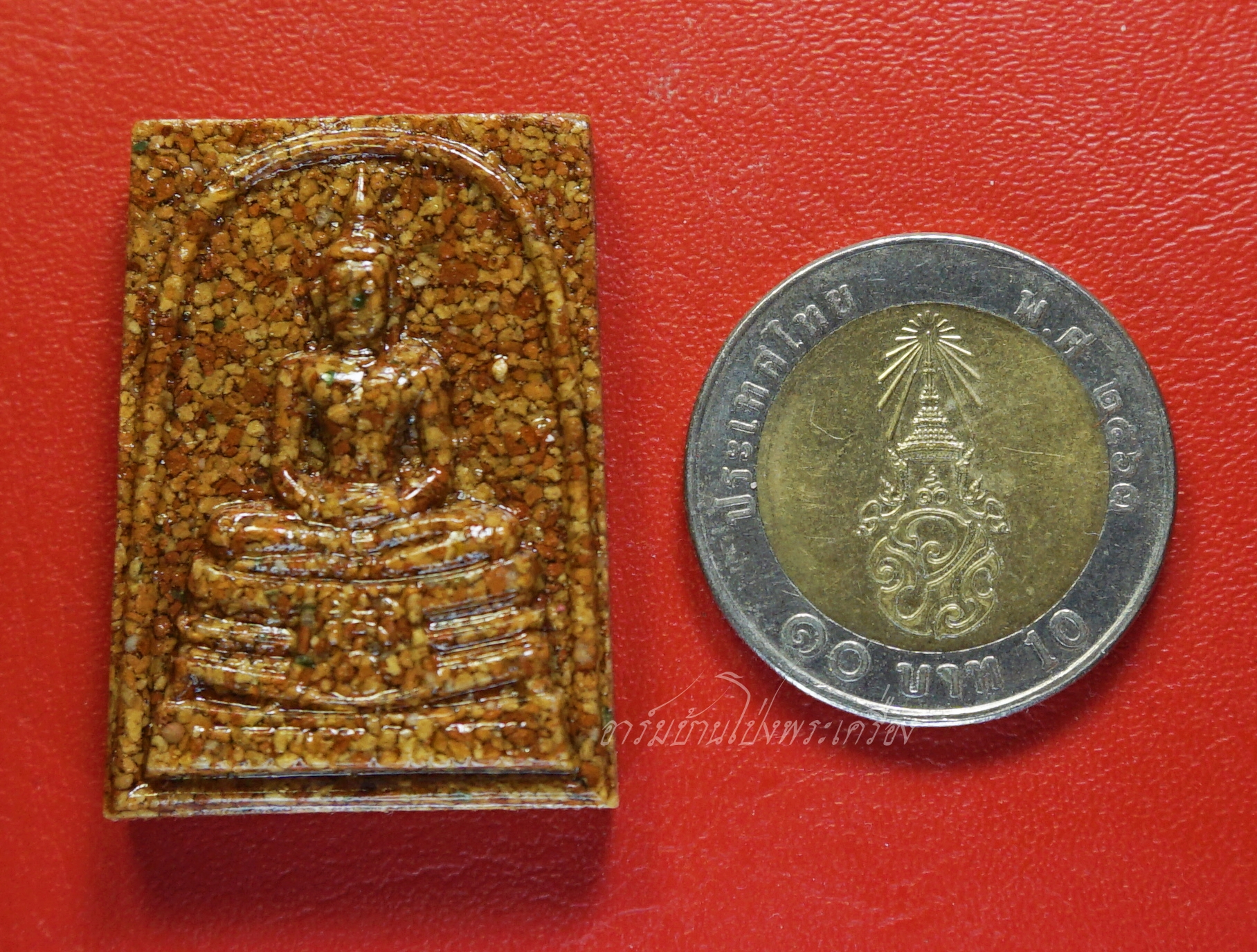 หลวงพ่อโสธร วัดโสธรวรารามวรวิหาร จ.ฉะเชิงเทรา สมเด็จ เนื้อกระเบื้องหลังคาโบสถ์(องค์ที่5)