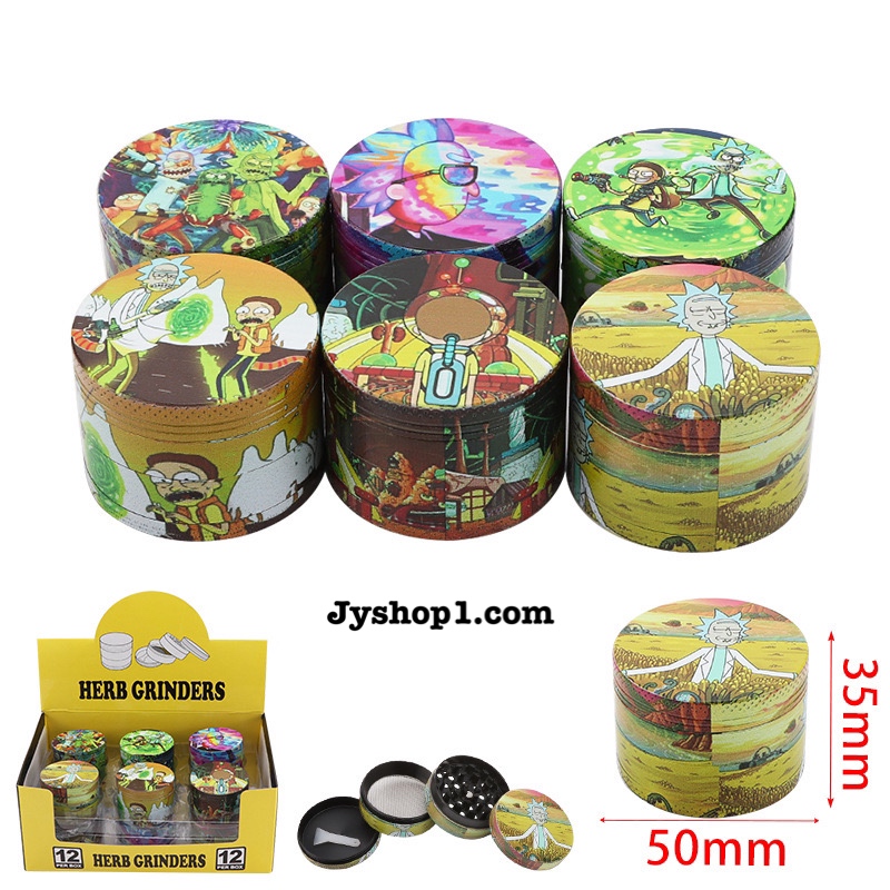 เครื่องบดสมุนไพร ที่บดสมุนไพร 50 mm 4ชั้น ลายการ์ตูน