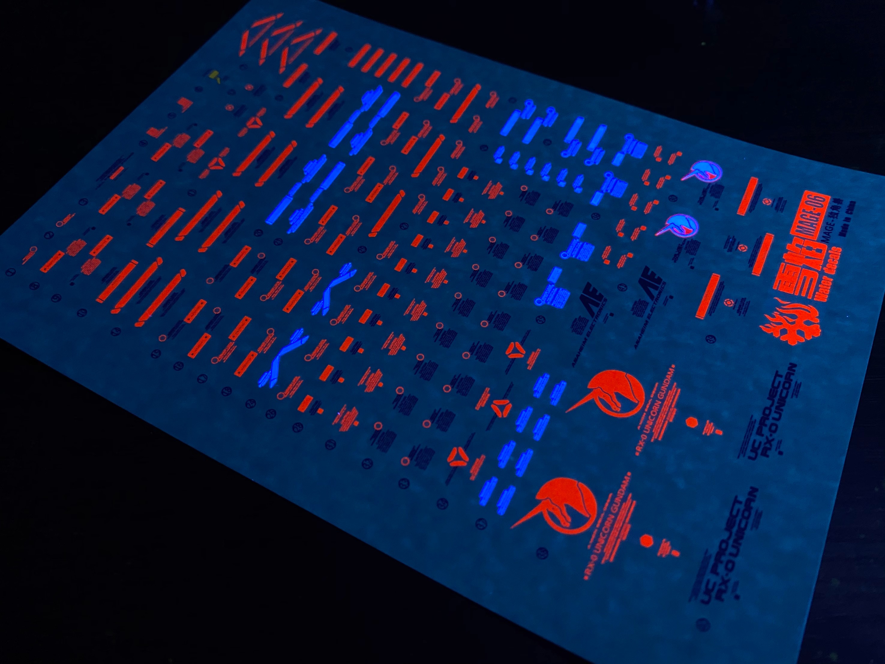 Water Decal 251 Megasize1/48 Unicorn Gundam ยี่ห่อ XY-model