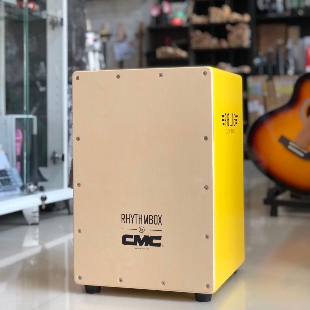 [พร้อมส่ง🚚] กลองคาฮอง CMC คาฮอง Cajon รุ่น prelude สีเหลือง ฟรี กระเป๋าคาฮอง Lucky ส่งด่วน - มีบริการเก็บปลายทาง