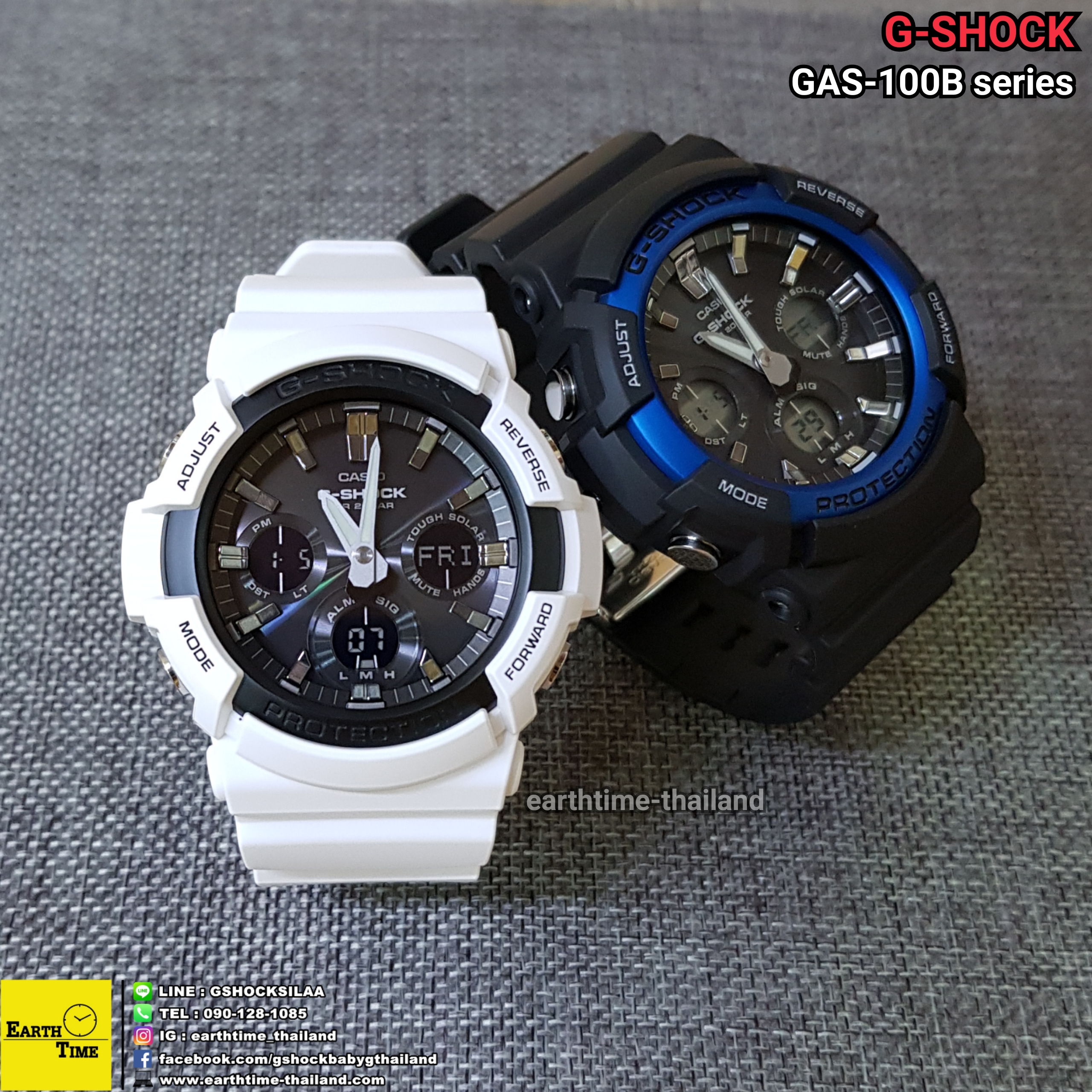 G-Shock Tough Solar ของใหม่แท้100% รับประกัน 1 ปี รุ่น GAS-100B-7ADR