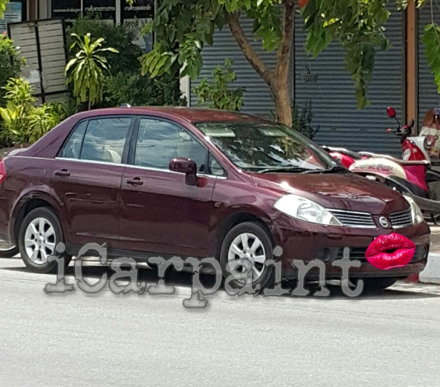 สีสเปรย์พ่นรถยนต์ สีแดงเข้ม Nissan BAX5