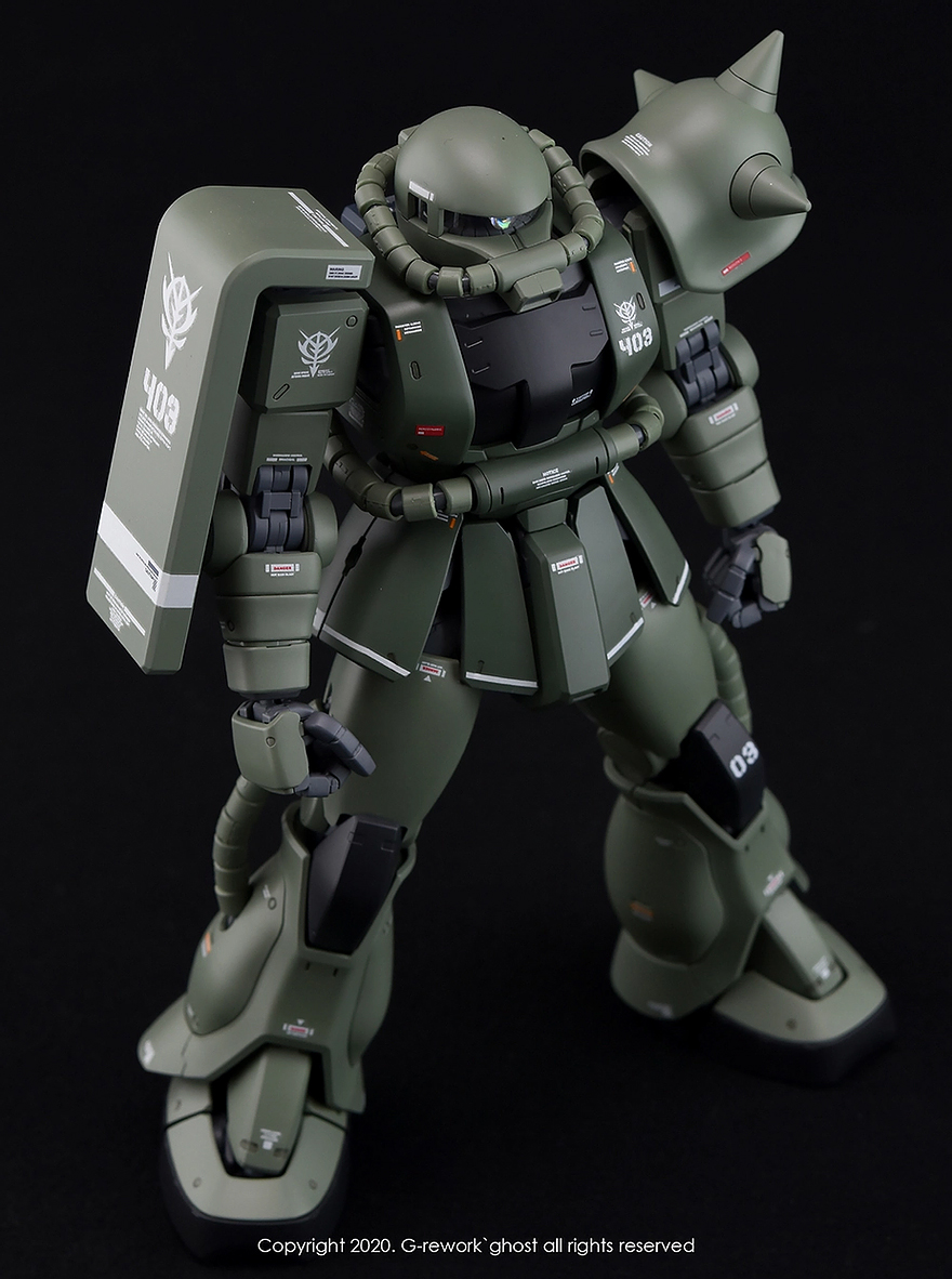 Water Decal 011 MG1/100 MS-06F/J ZAKUII 2.0 ยี่ห่อ Ghost-Decal