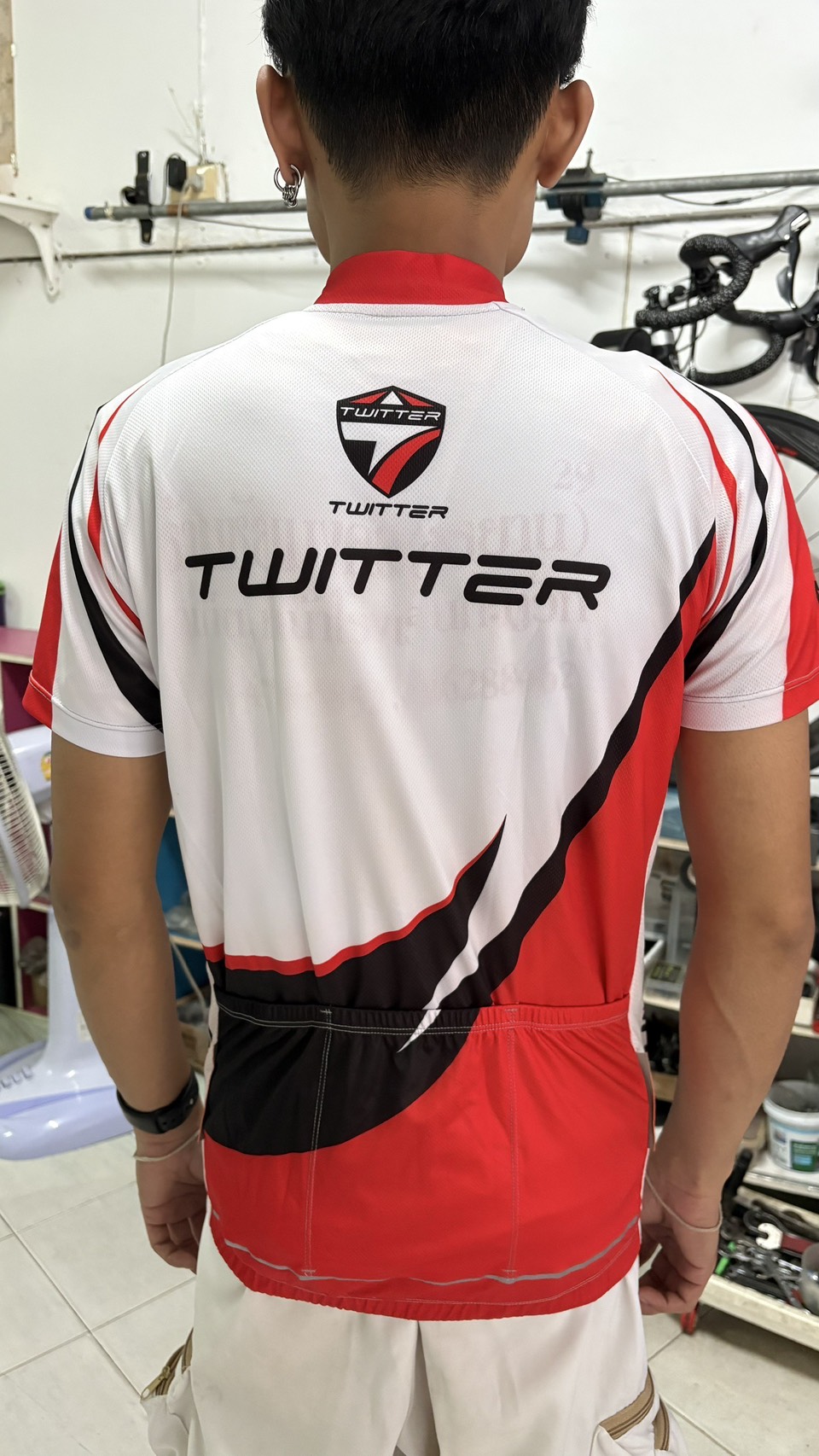 เสื้อปั่นจักรยาน Twitter Size M/L