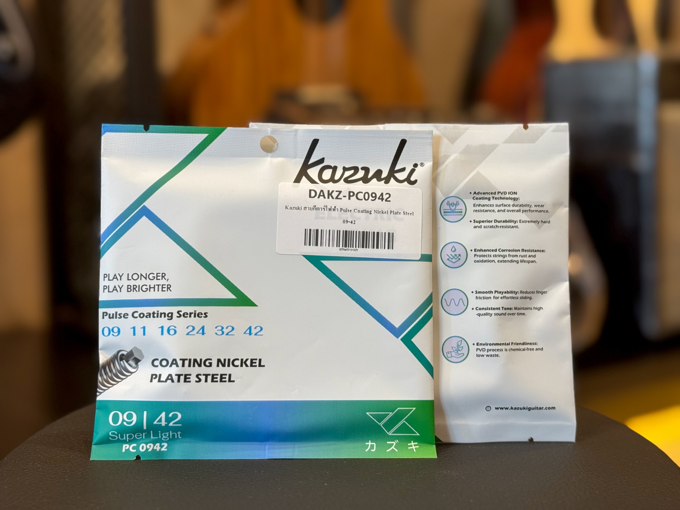 สายกีตาร์ไฟฟ้าเคลือบกันสนิม Kazuki Pulse Coating Series PC 0942 เบอร์ 09-42 Electric String